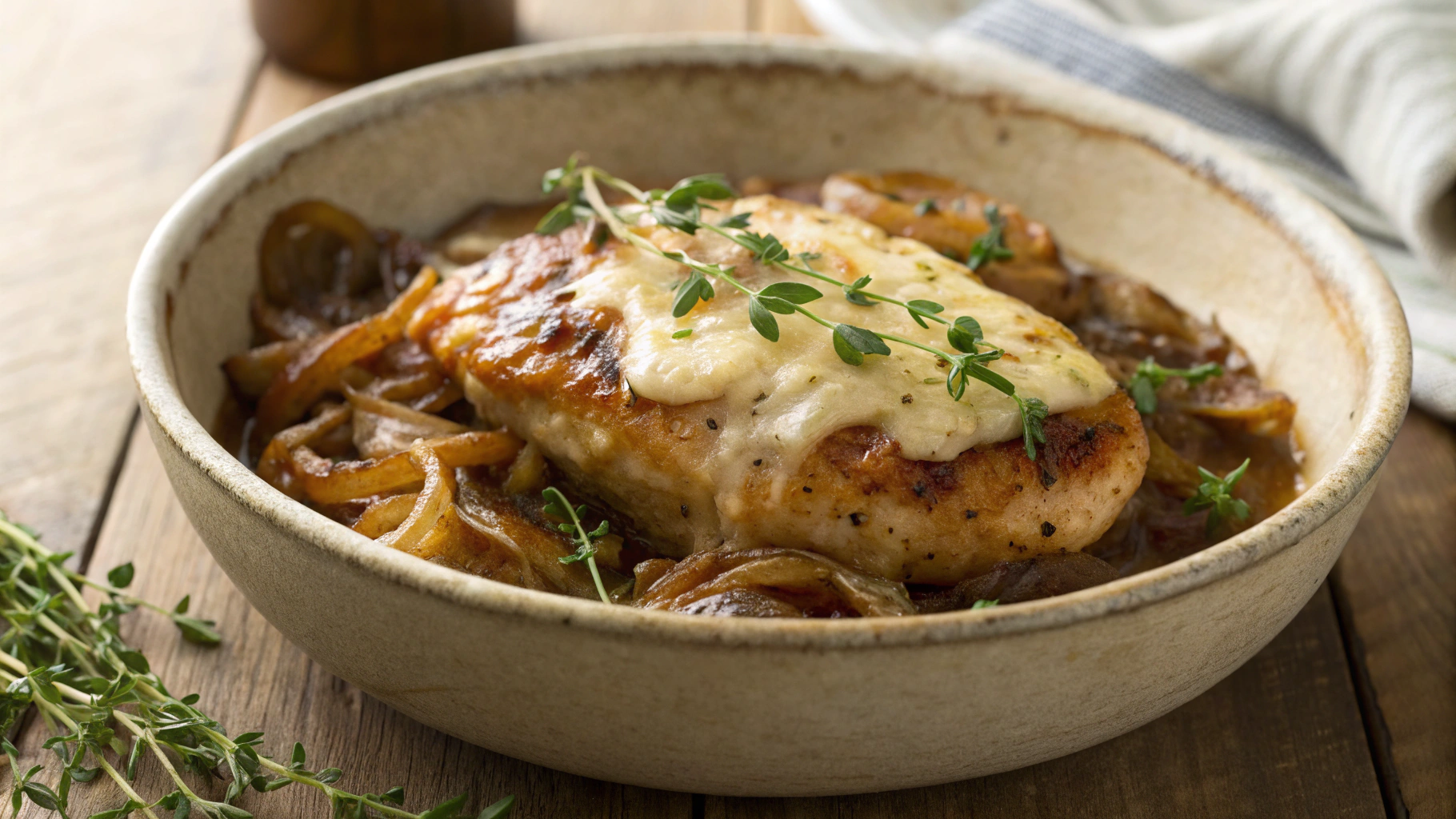 Keto French Onion One Skillet Chicken