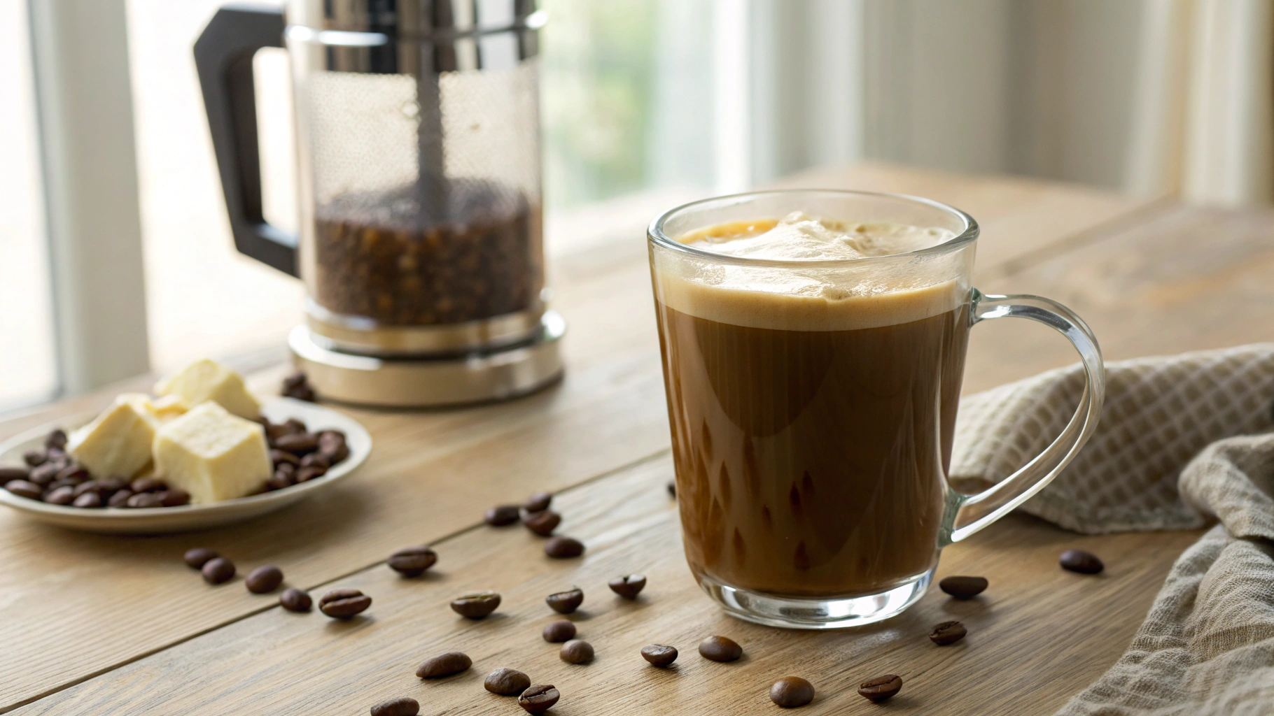 Keto French Press Pour Over Butter Coffee