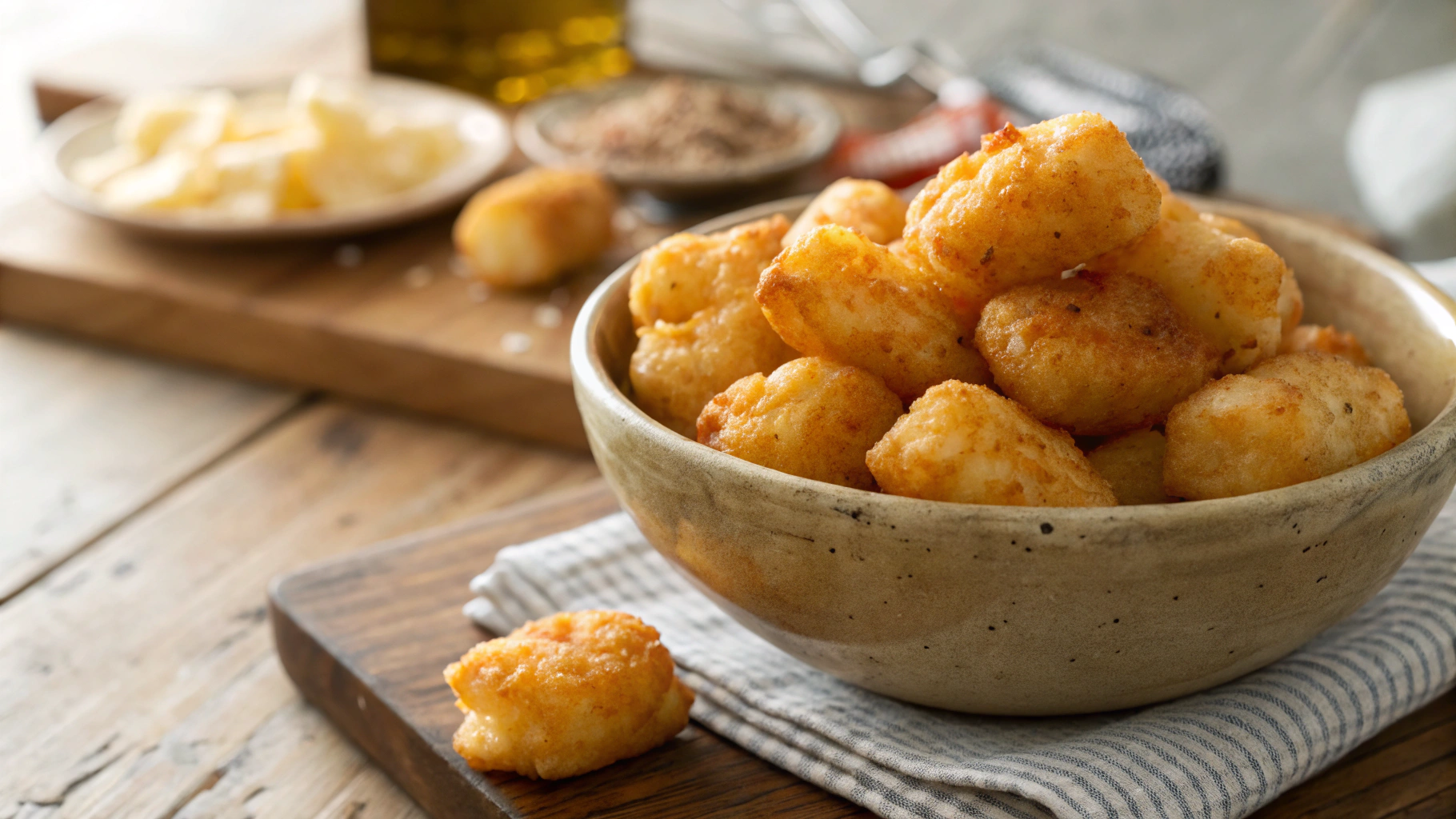 Keto Fried Cheese Curds