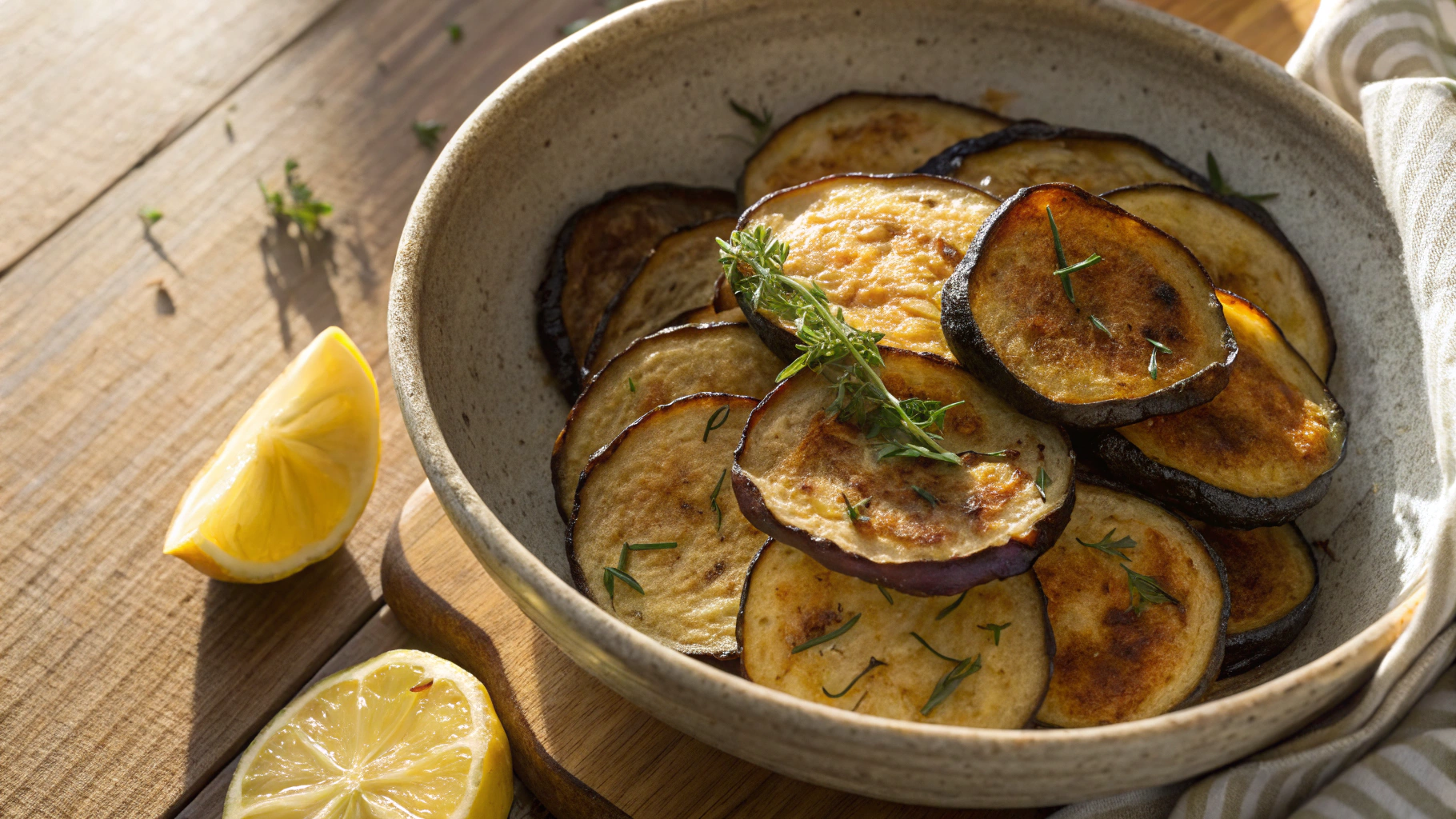 Keto Fried Eggplant