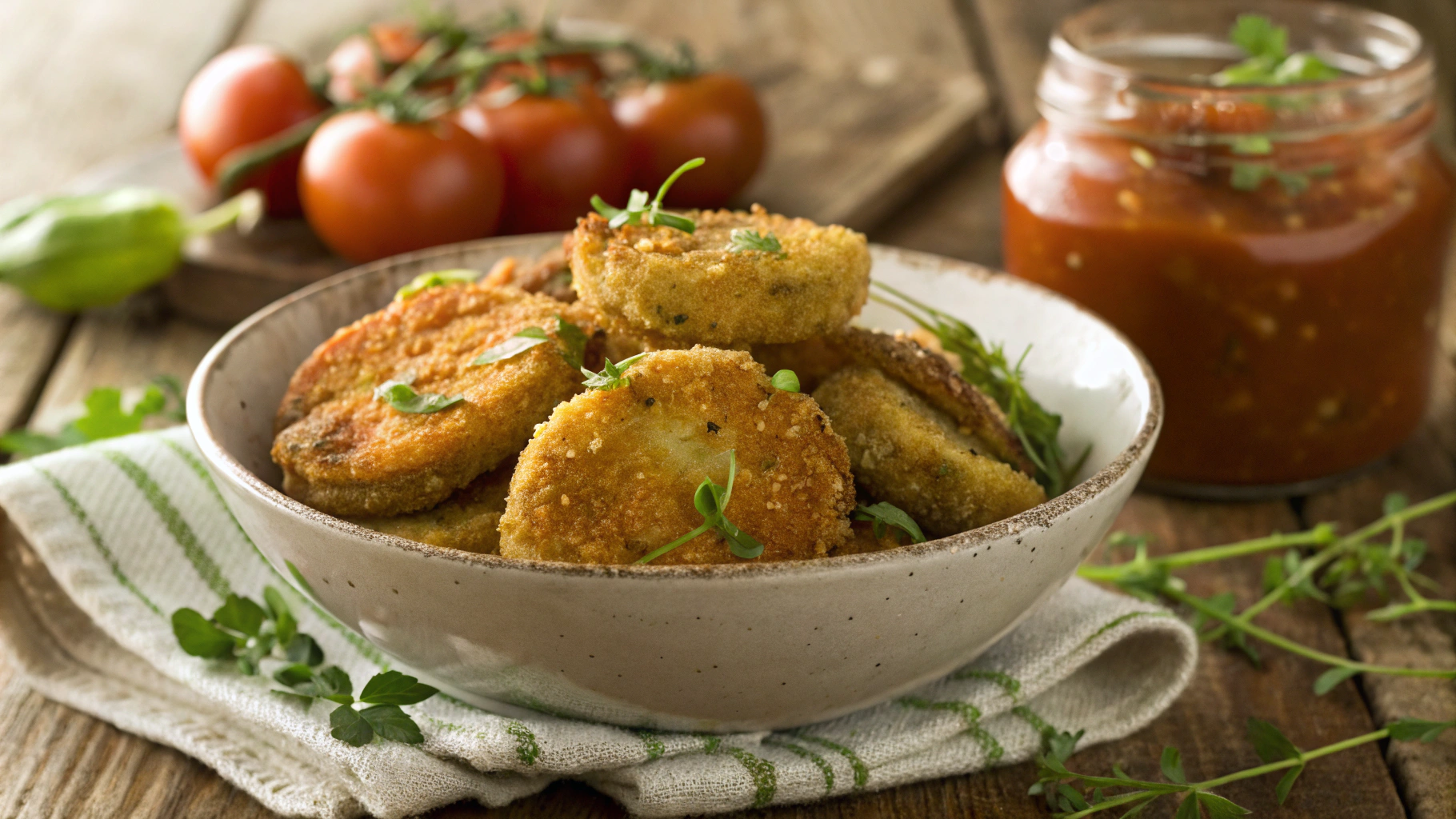 Keto Fried Green Tomatoes