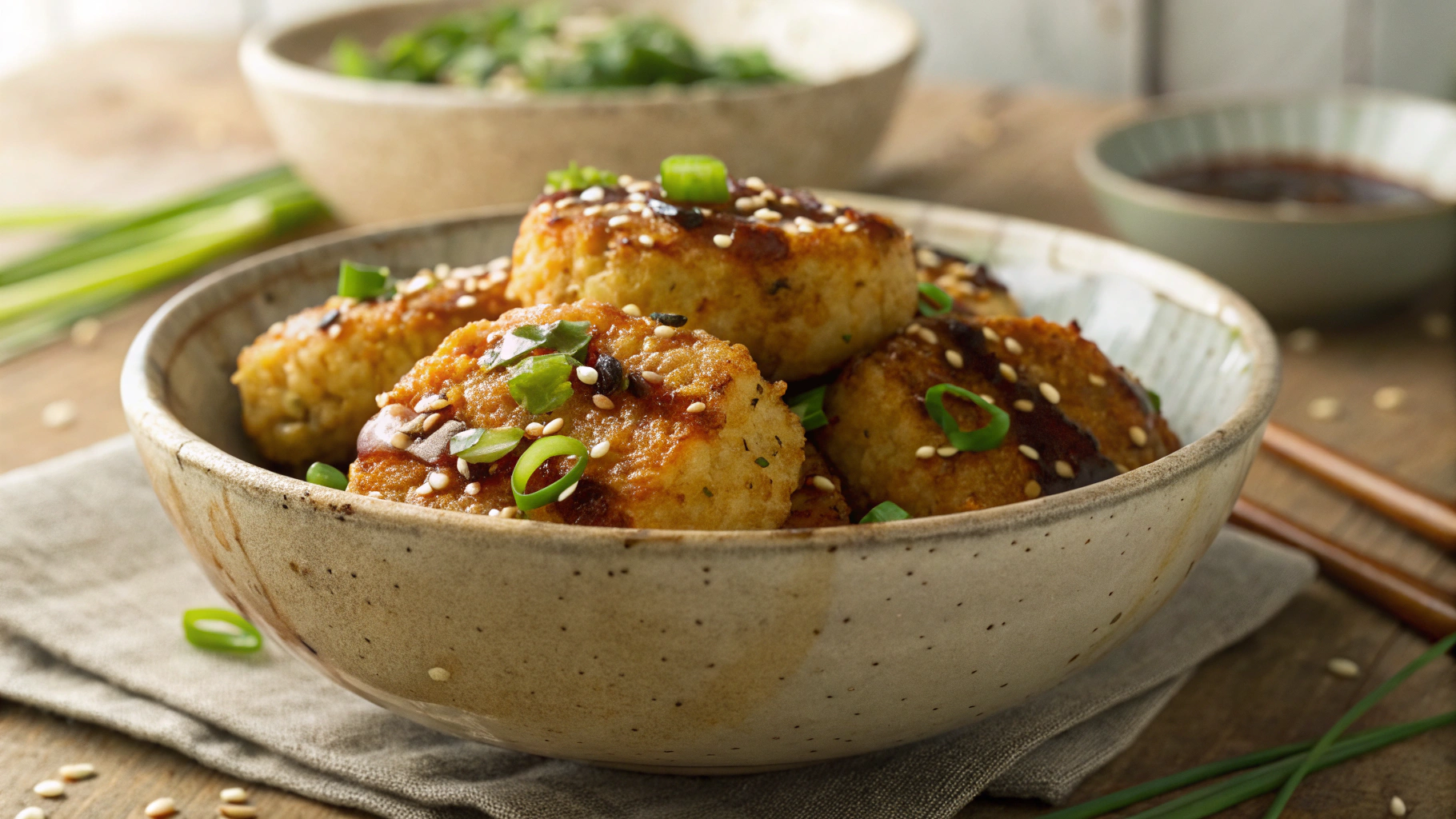 Keto Fried Sesame Cakes