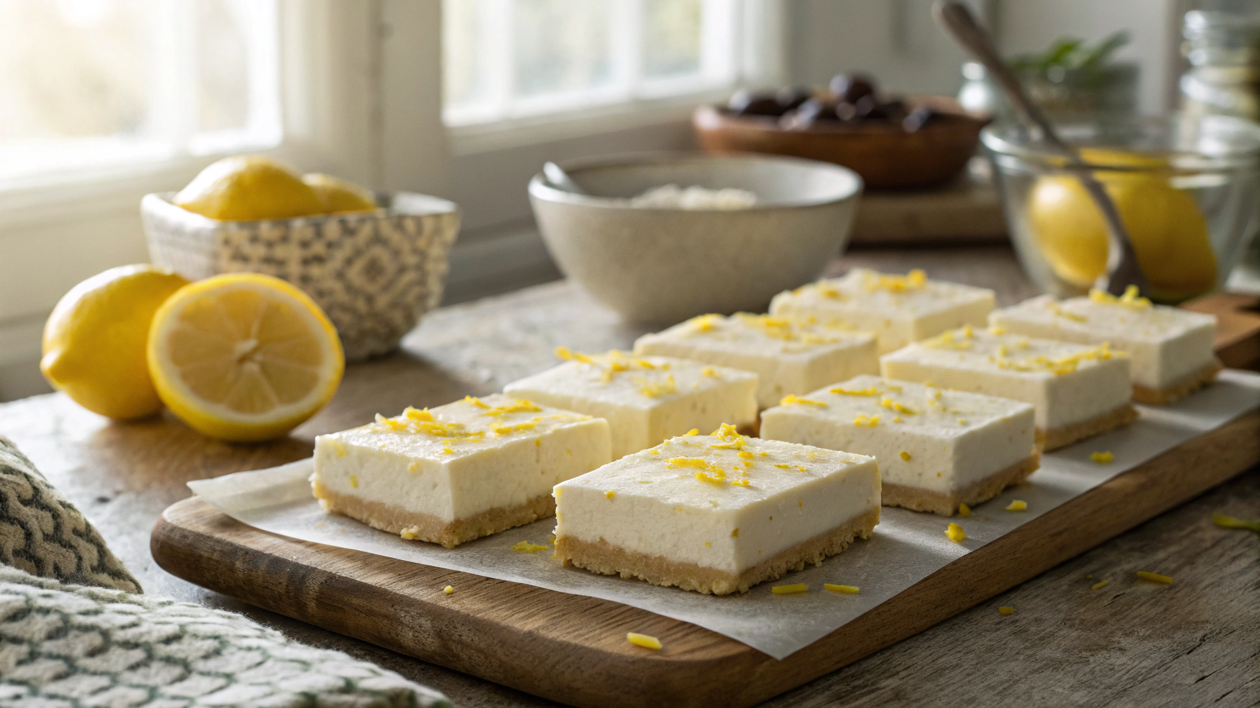 Keto Frozen Lemon Yogurt Bars