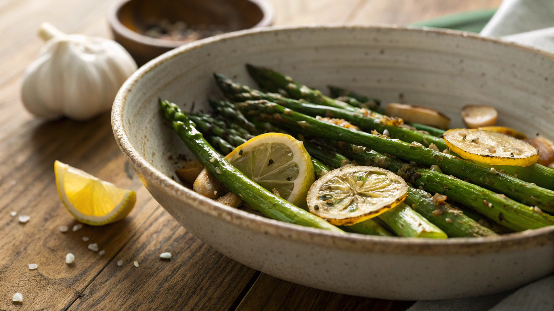 Keto Garlic Diced Asparagus