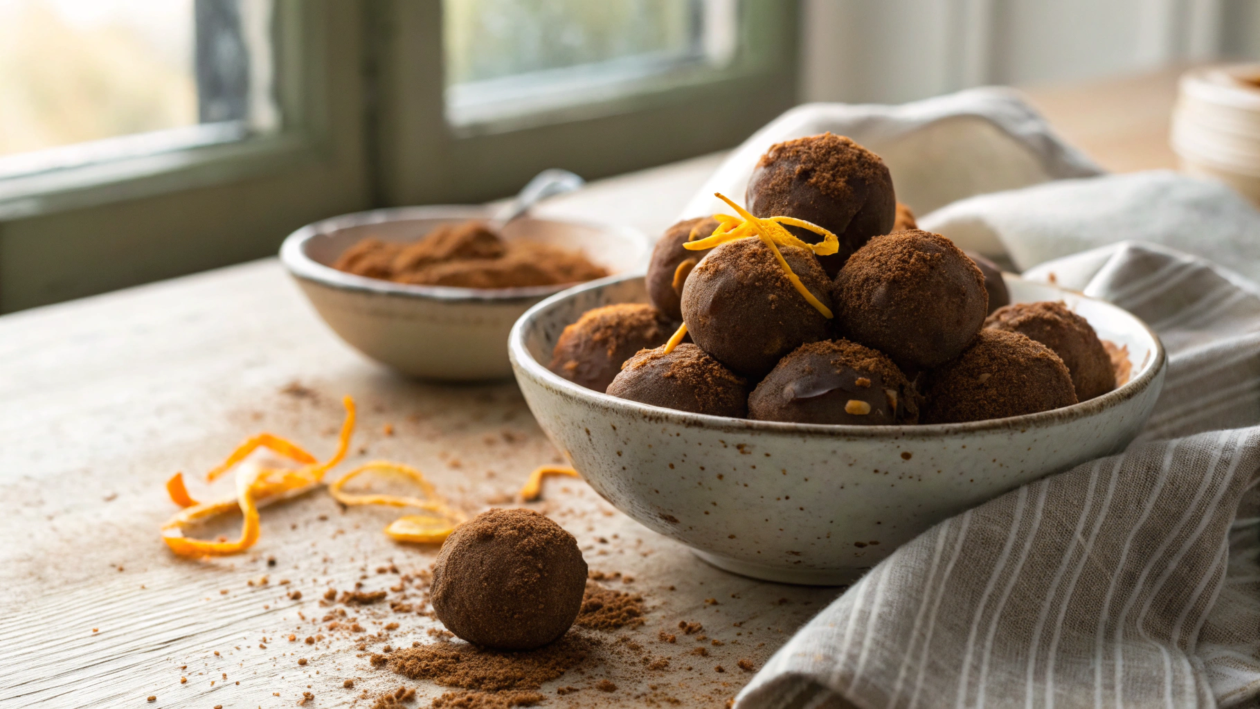 Keto Ginger and Orange Buttercream Truffles