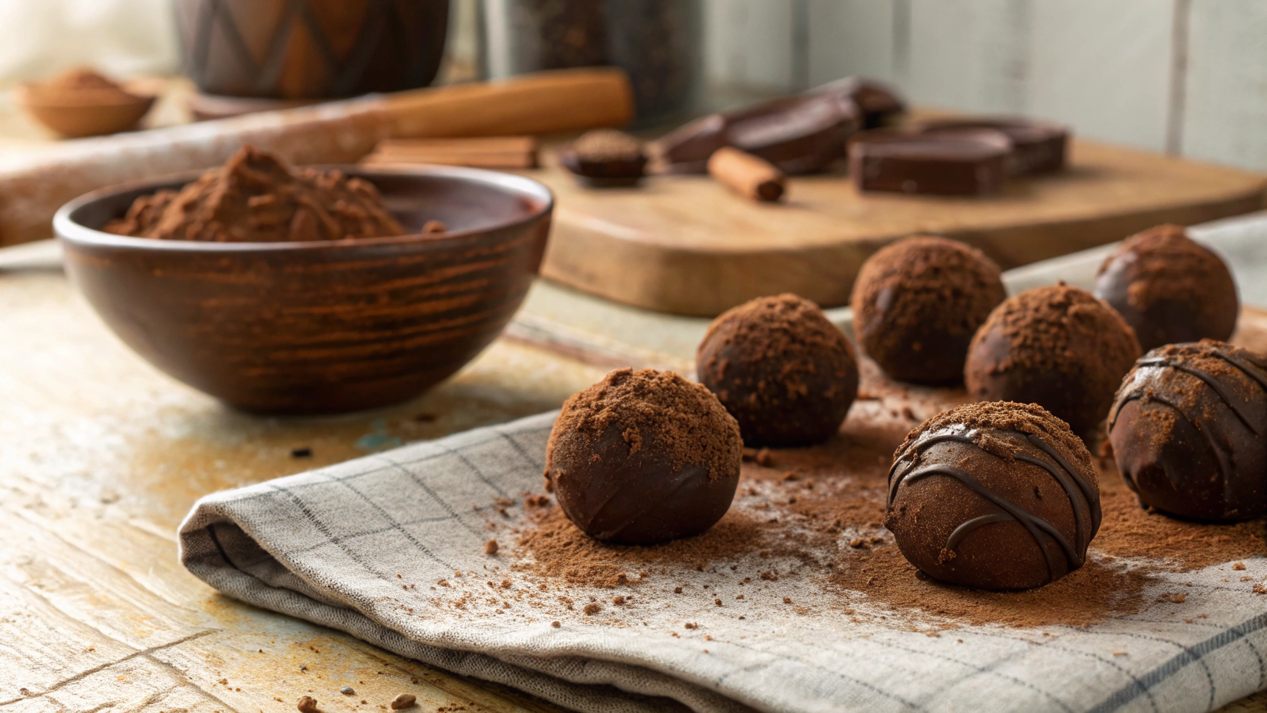 Keto Gingerbread Chocolate Truffles