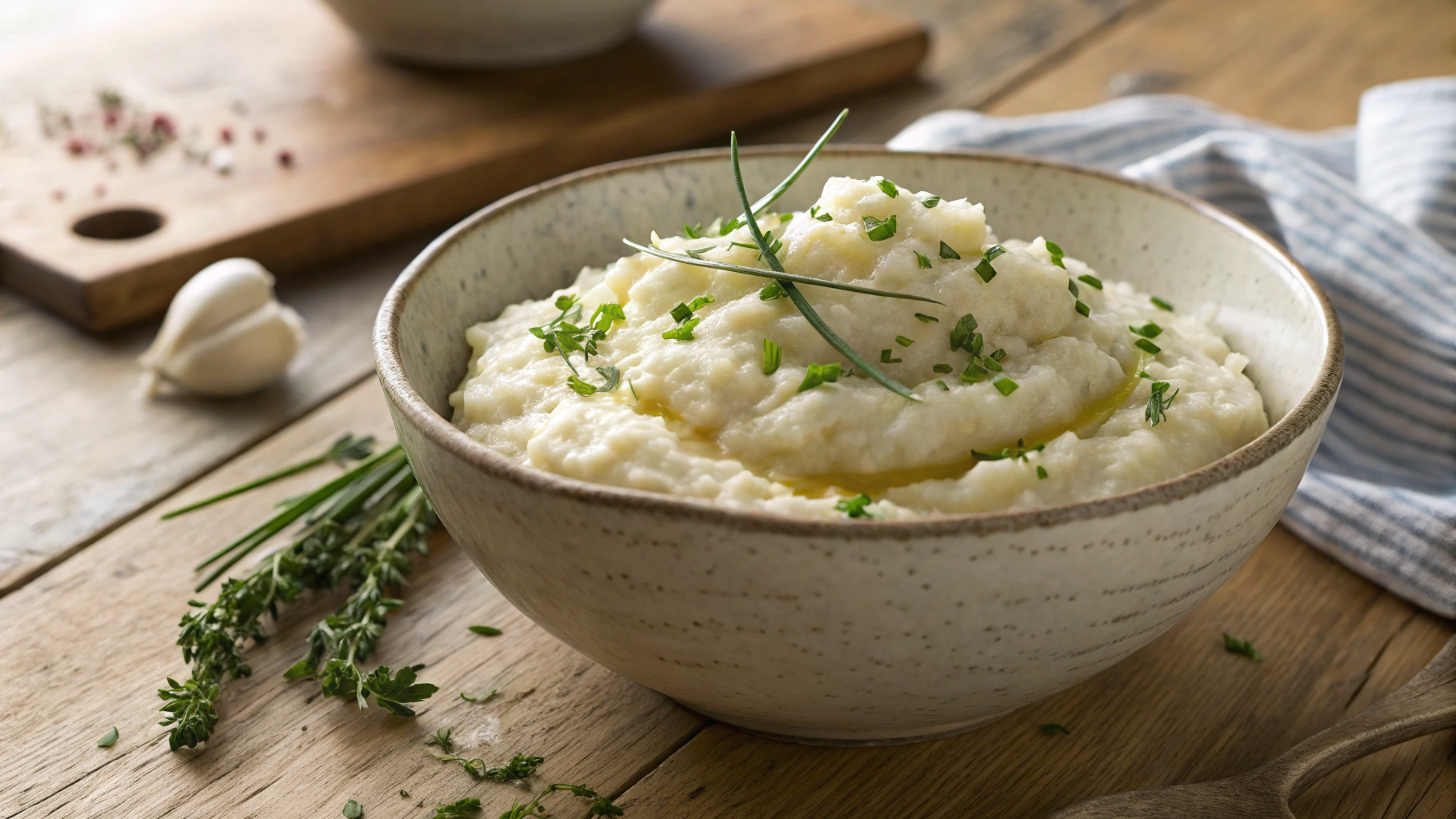 Keto Goat Cheese Roasted Mashed 'Potatoes'