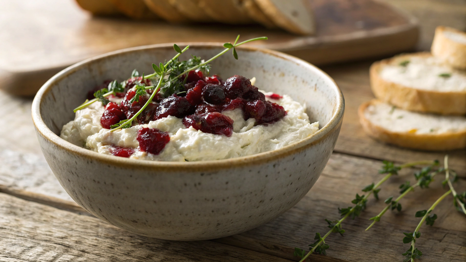 Keto Goats Cheese, Ricotta and Cranberry Dip