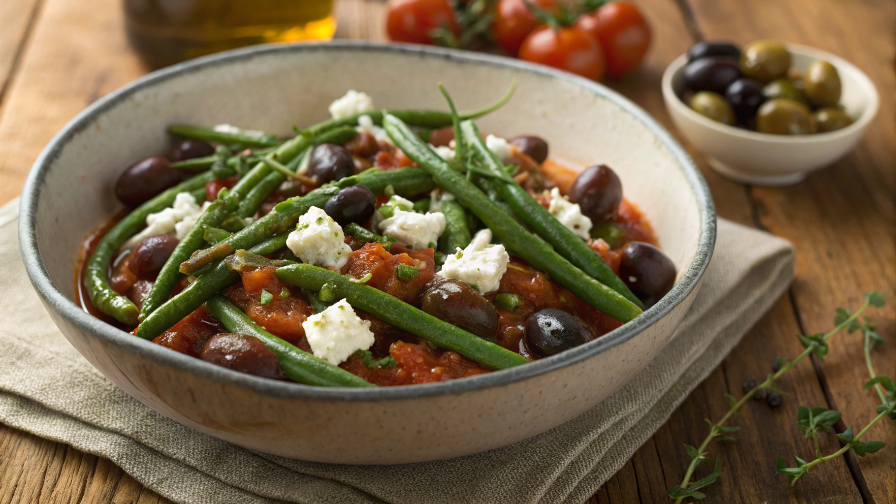 Keto Green Beans with Tomato and Feta