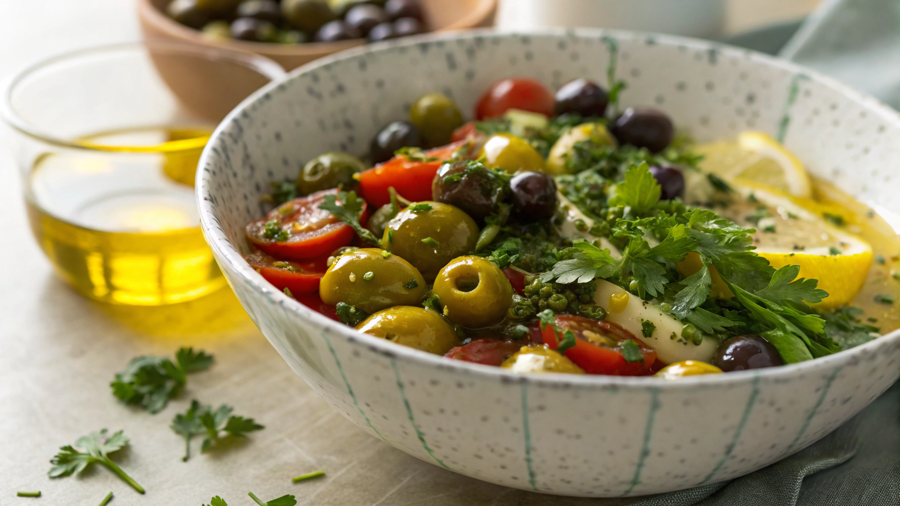 Keto Green Olive and Caper Dressing