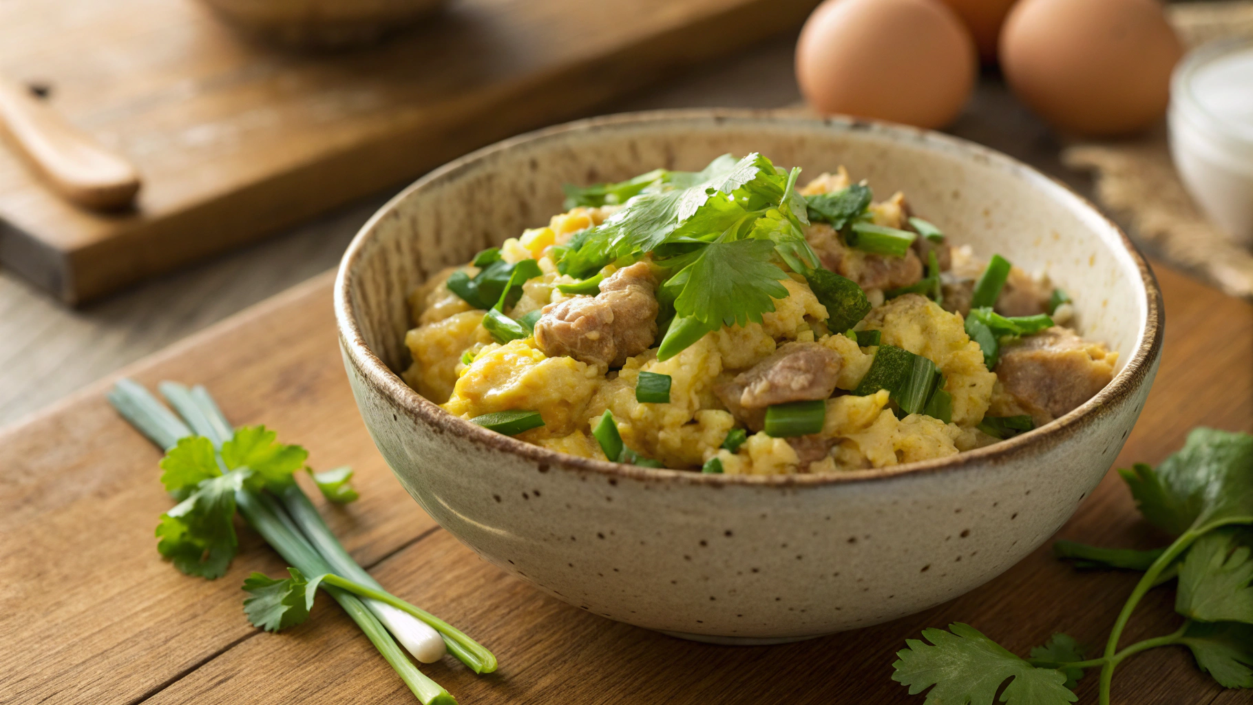 Keto Ground Pork Scrambled Egg