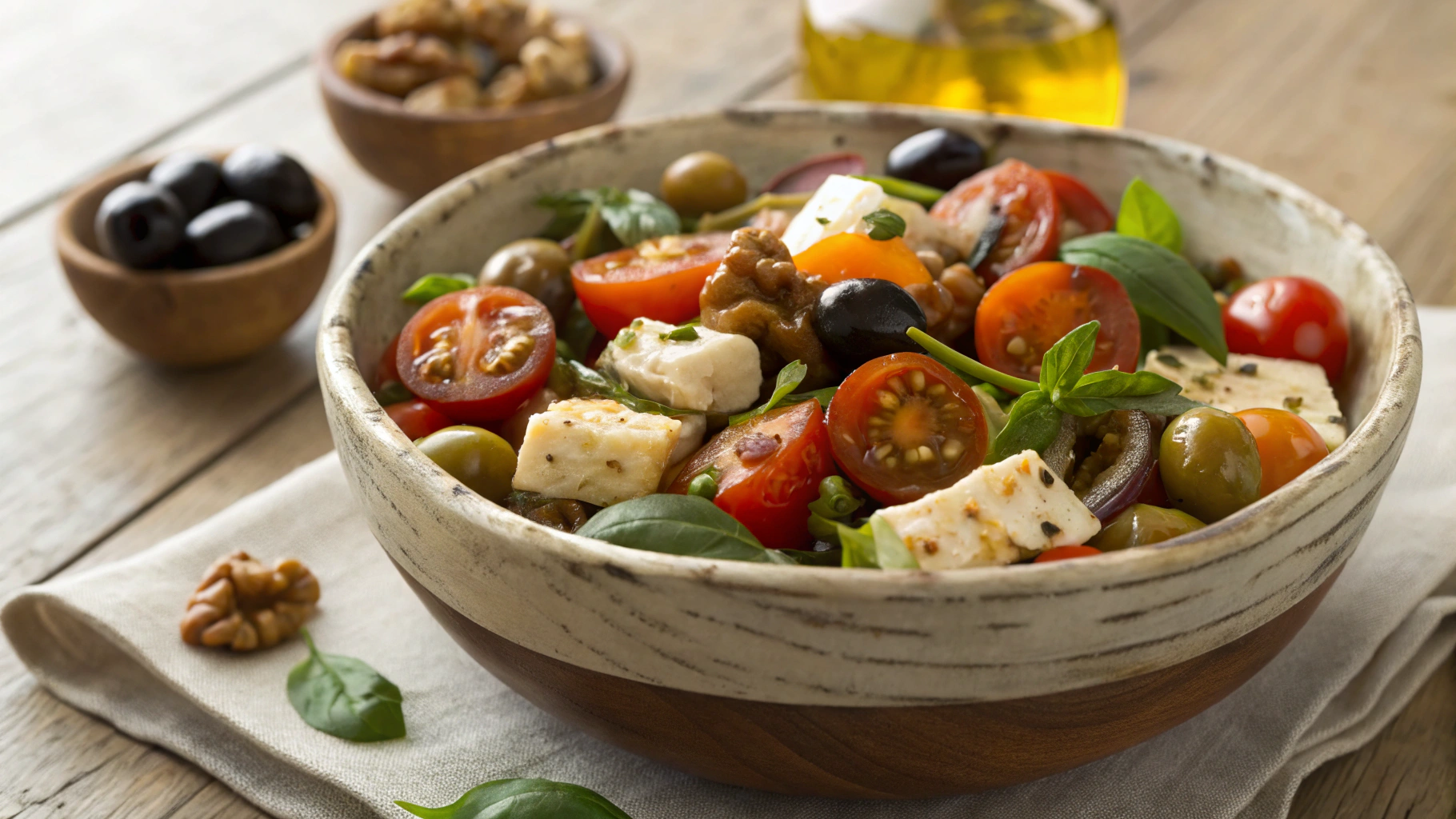 Keto Halloumi And Toasted Walnut Salad