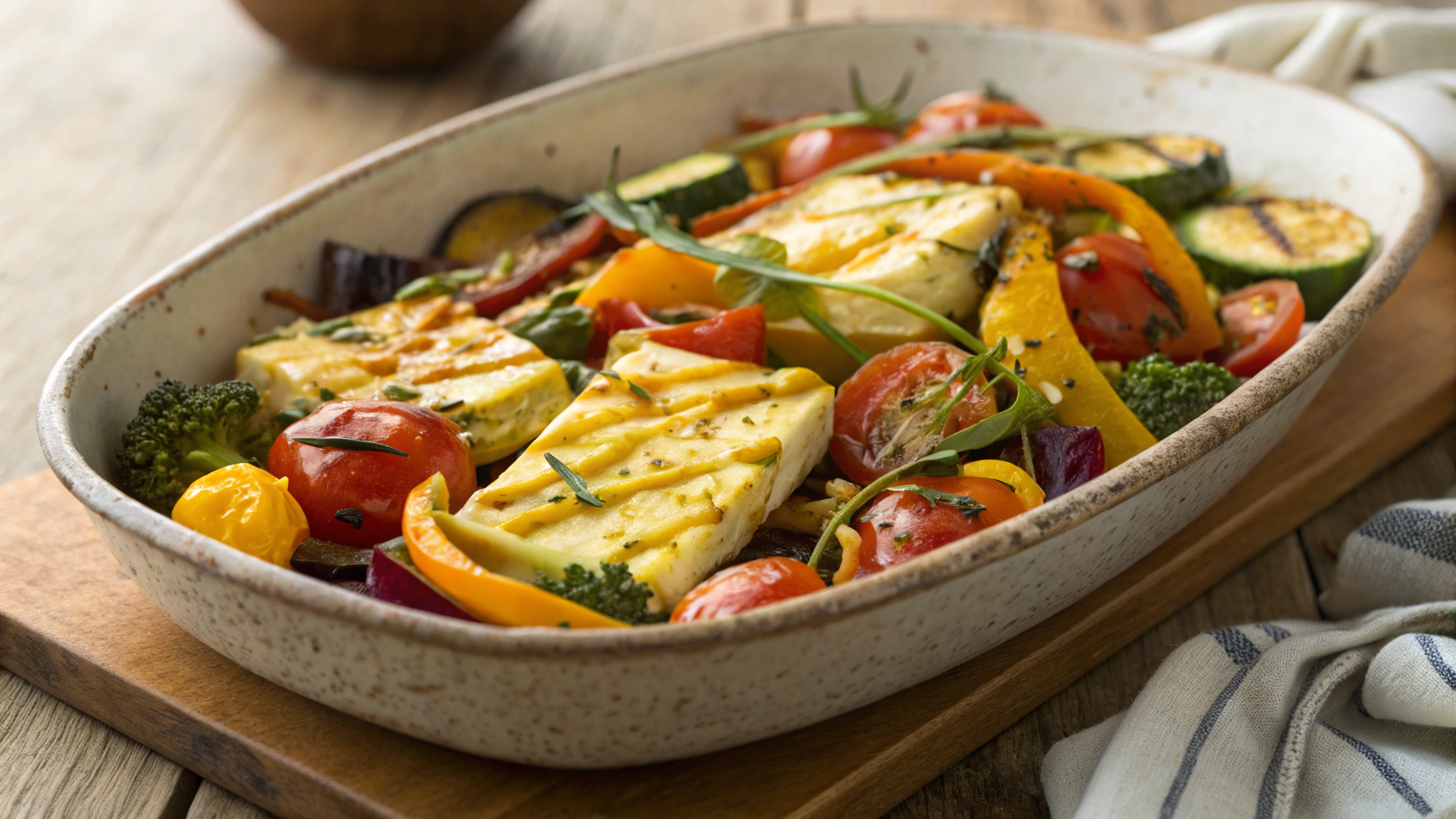 Keto Halloumi Vegetable Traybake