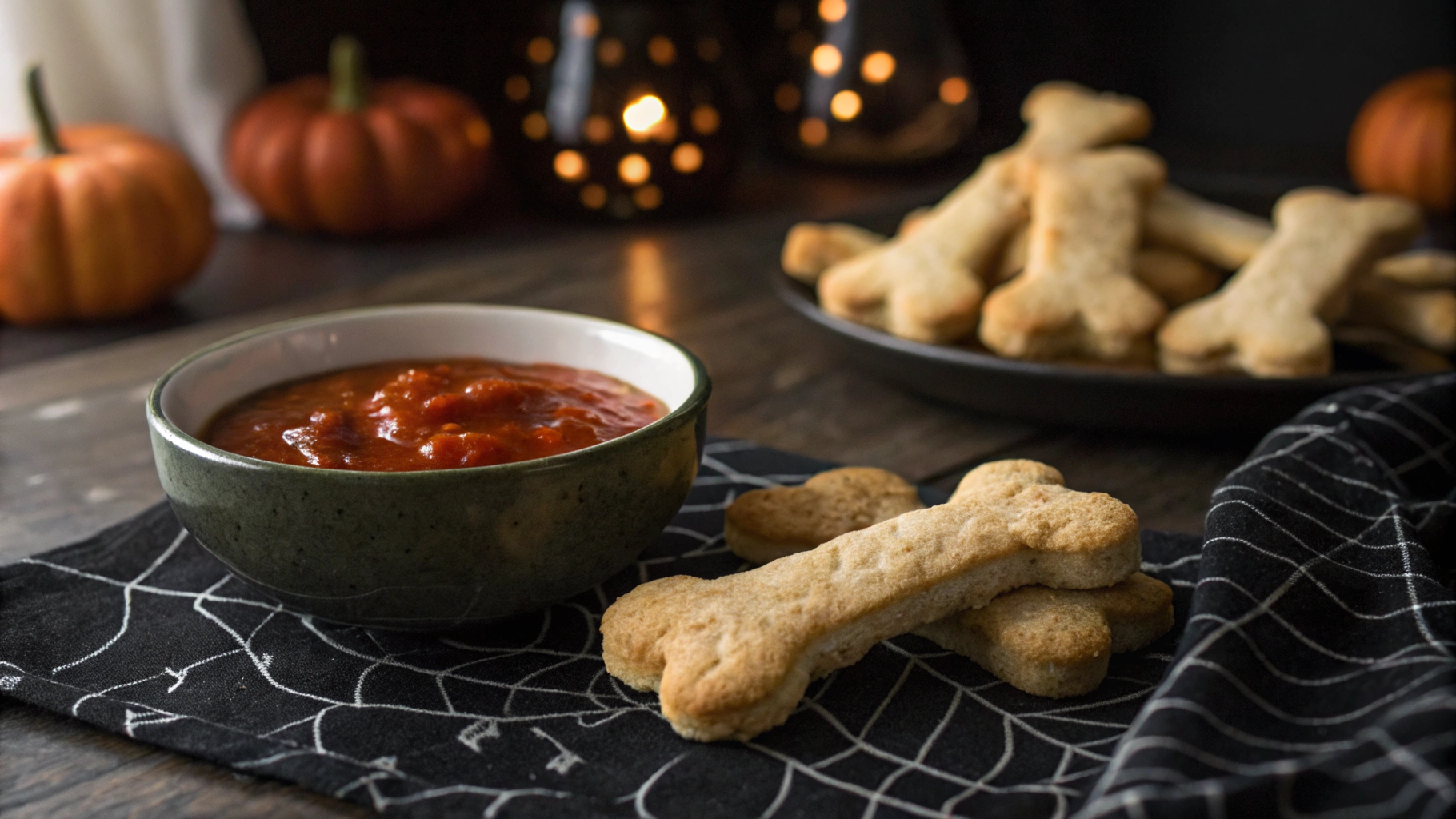Keto Halloween Biscuit Bones & Marinightmare Sauce
