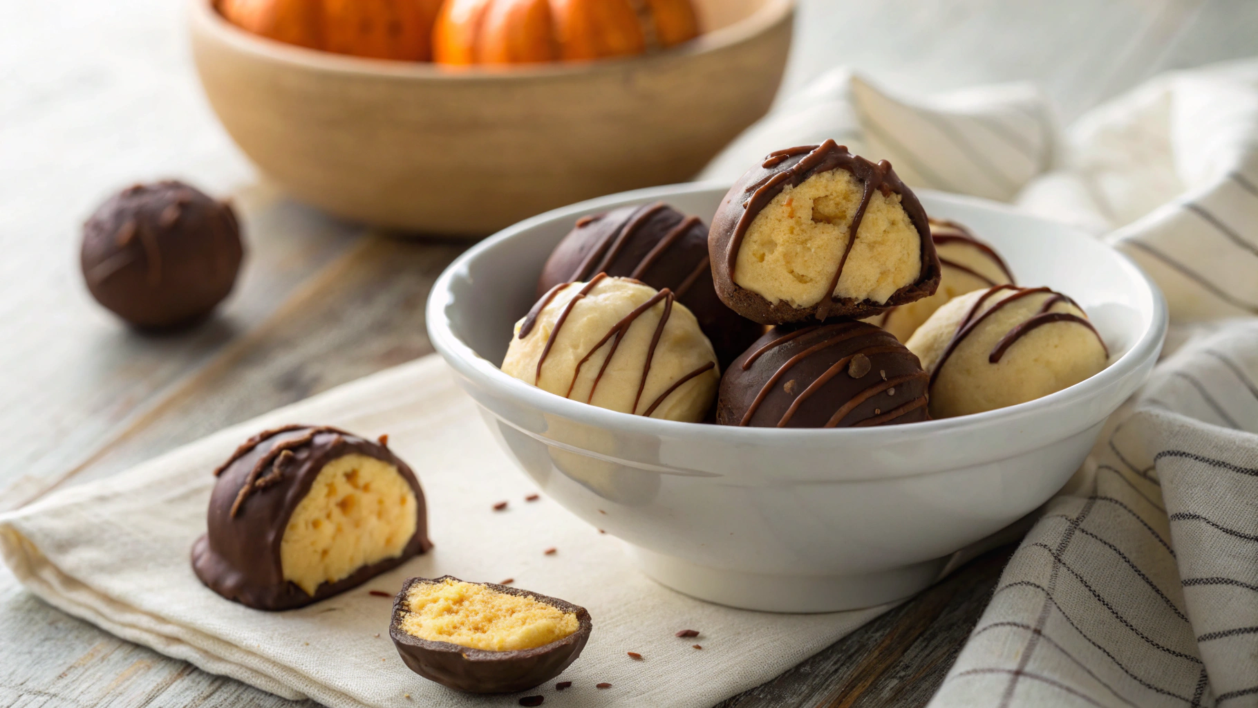 Keto Halloween Pumpkin Truffle Candy