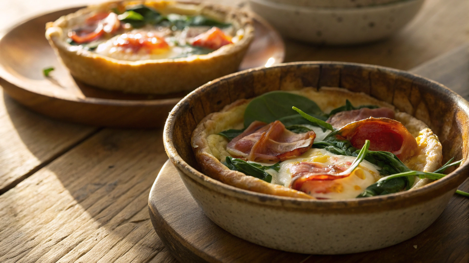 Keto Ham and Spinach Breakfast Quiches