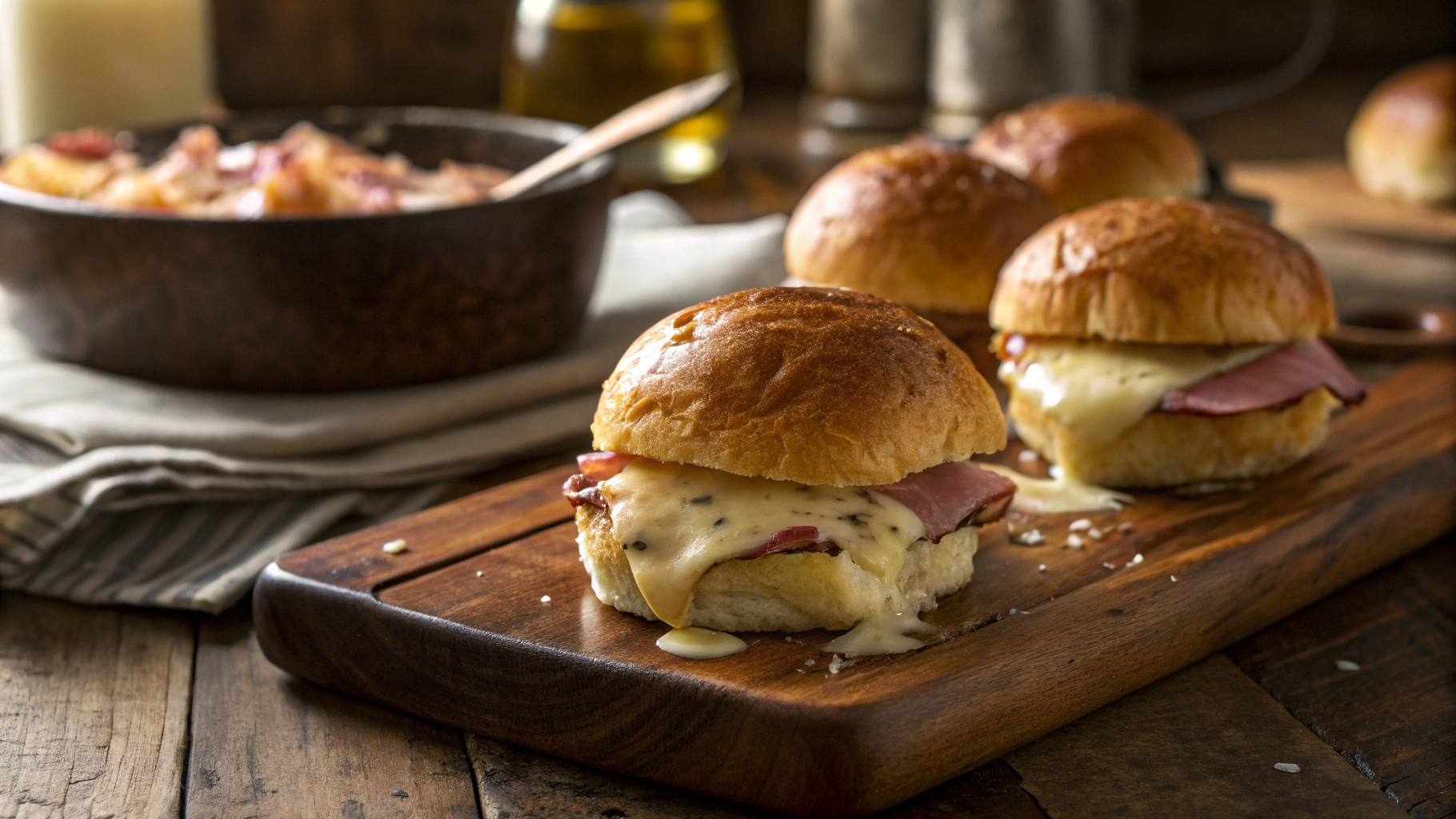 Keto Ham and Swiss Sliders