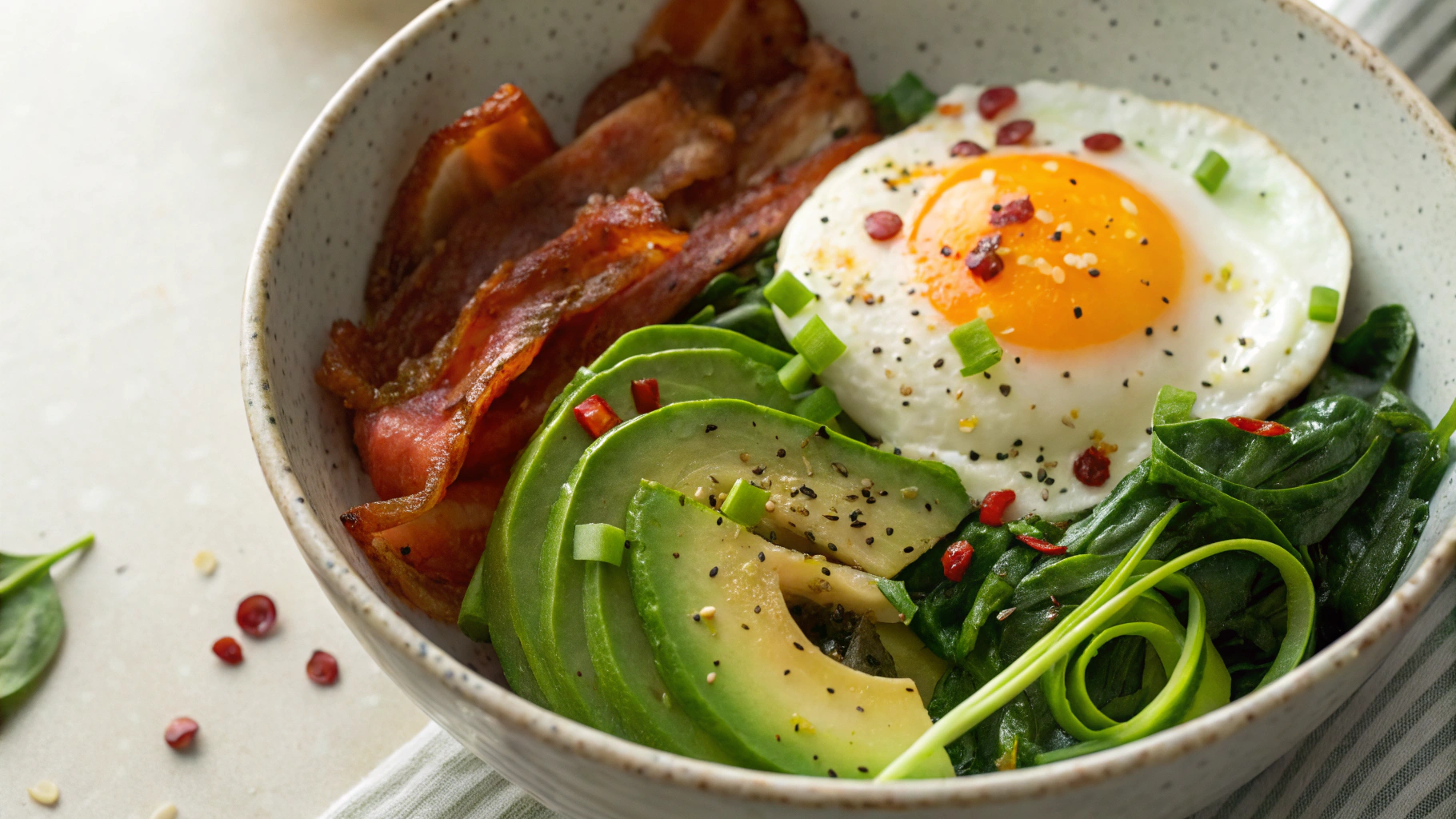 Keto Harissa Bacon & Eggs