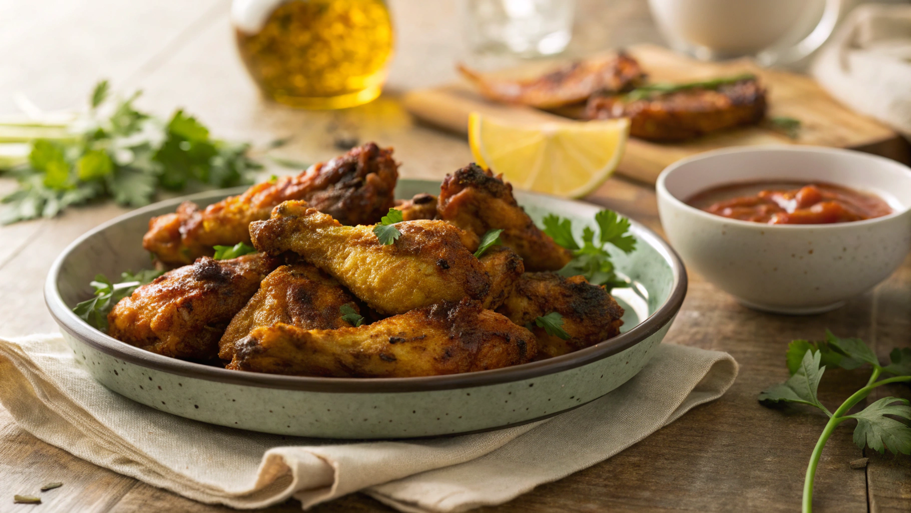 Keto Harissa Chicken Wings
