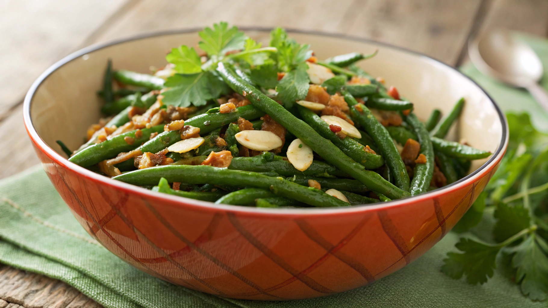 Keto Harissa Green Beans with Almonds