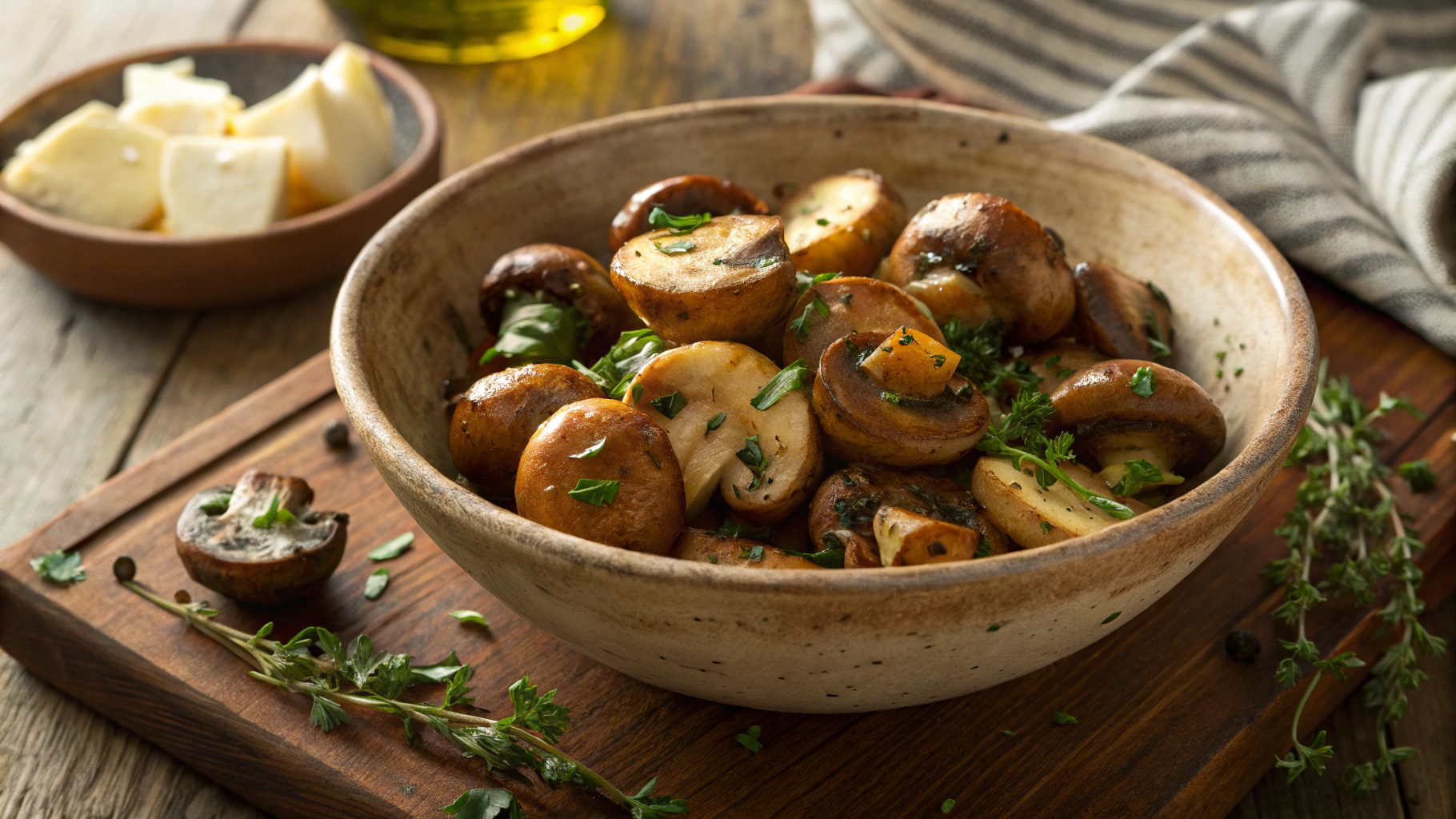 Keto Herb Roasted Mushrooms