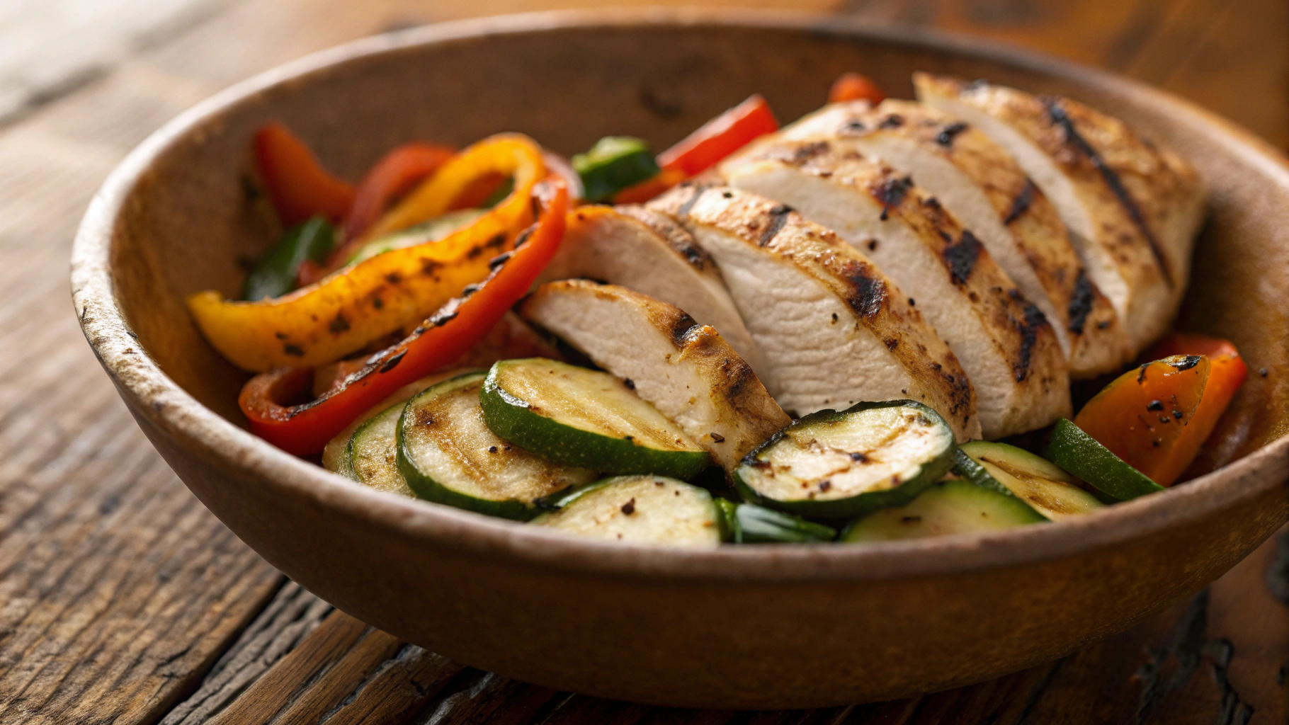 Keto Herby Grilled Chicken With Zucchini And Bell Pepper Fries