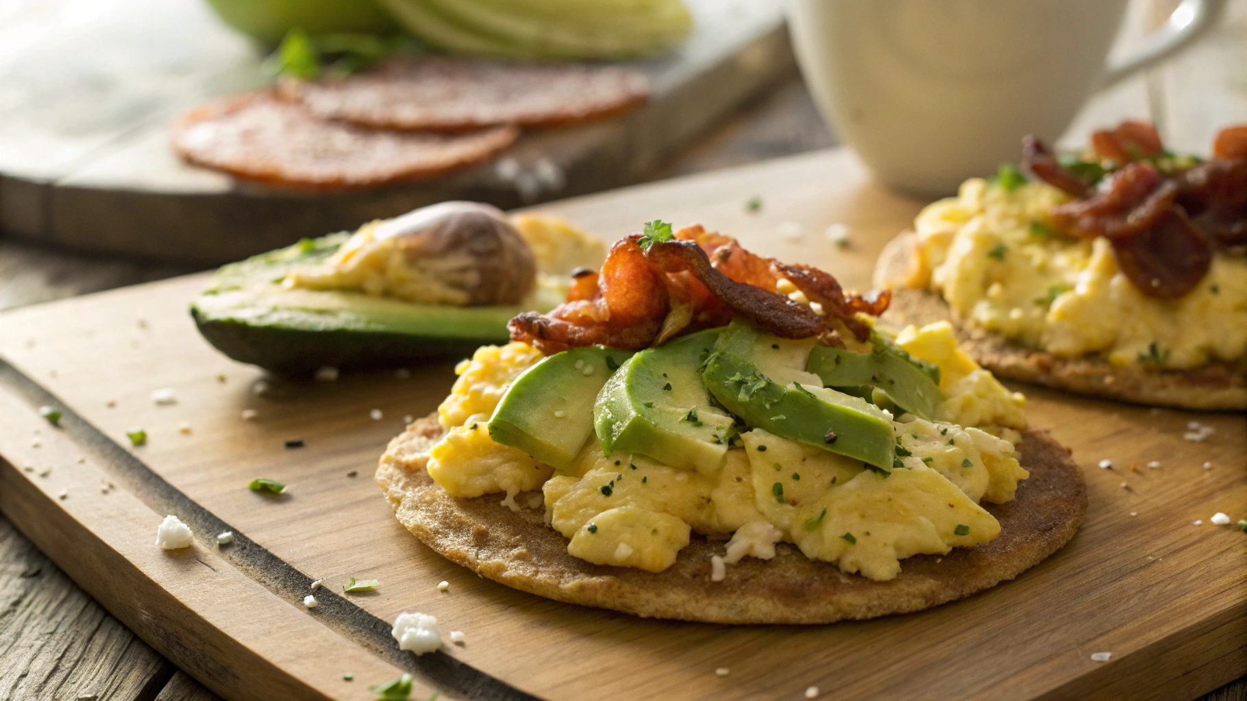 Keto High Protein Breakfast Tostadas