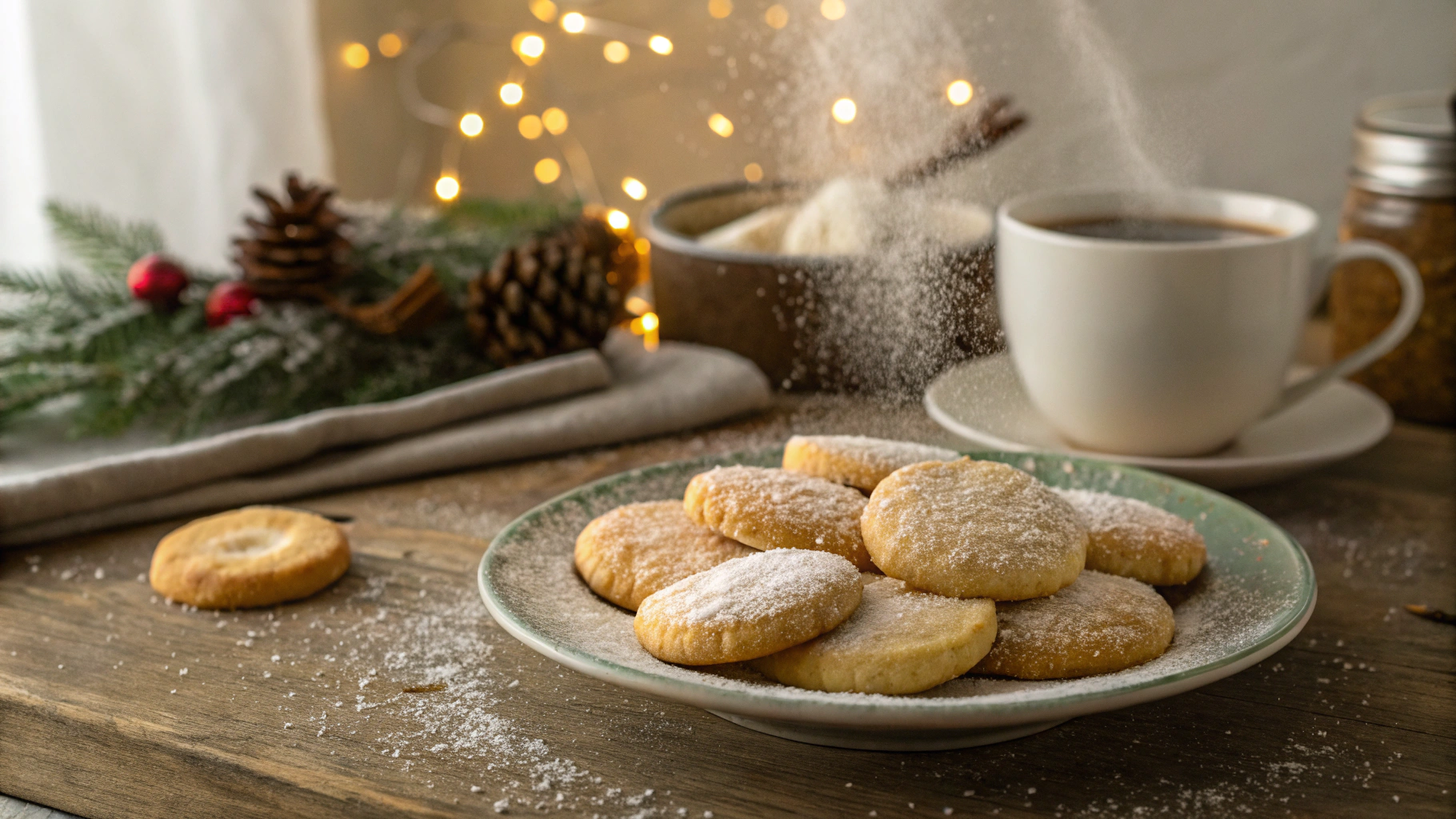 Keto Holiday Spice Shortbread Cookies