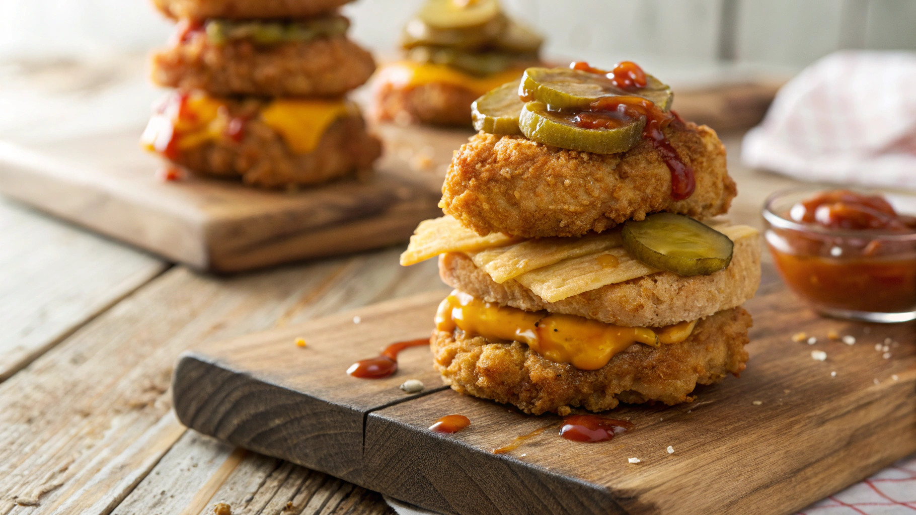 Keto Hot Fried Chicken Stacks