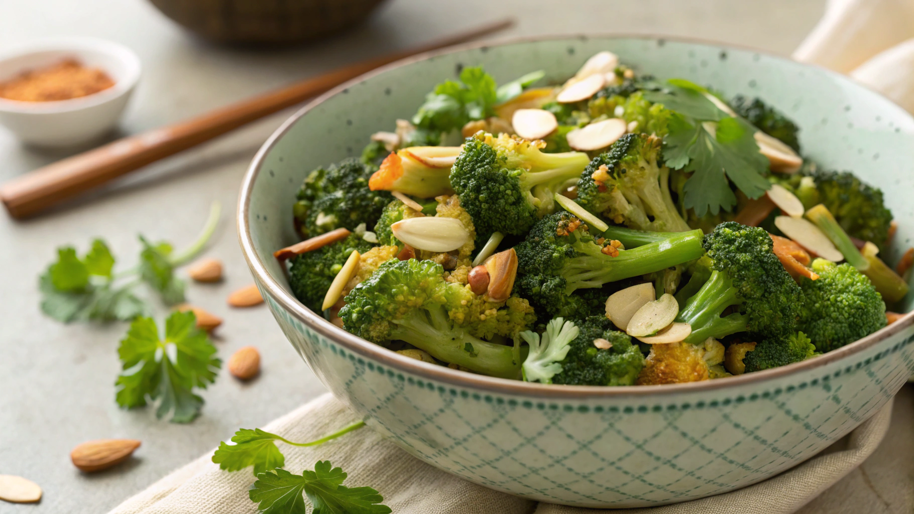 Keto Indian Broccoli and Coriander Stir Fry