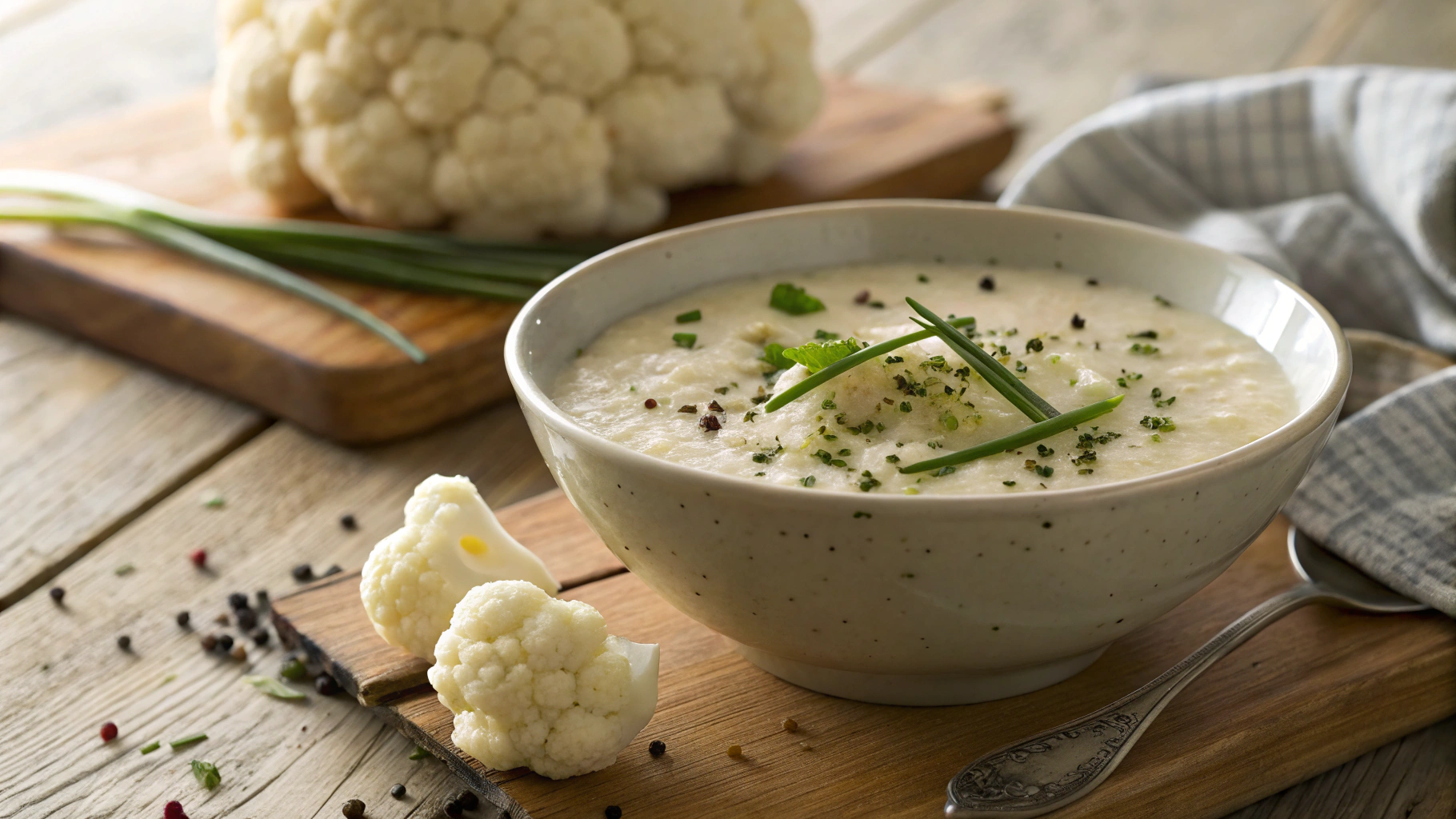 Keto Instant Pot Creamy Cauliflower Soup