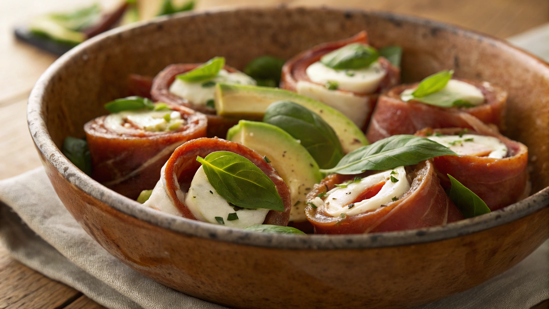 Keto Italian Avocado Rollups