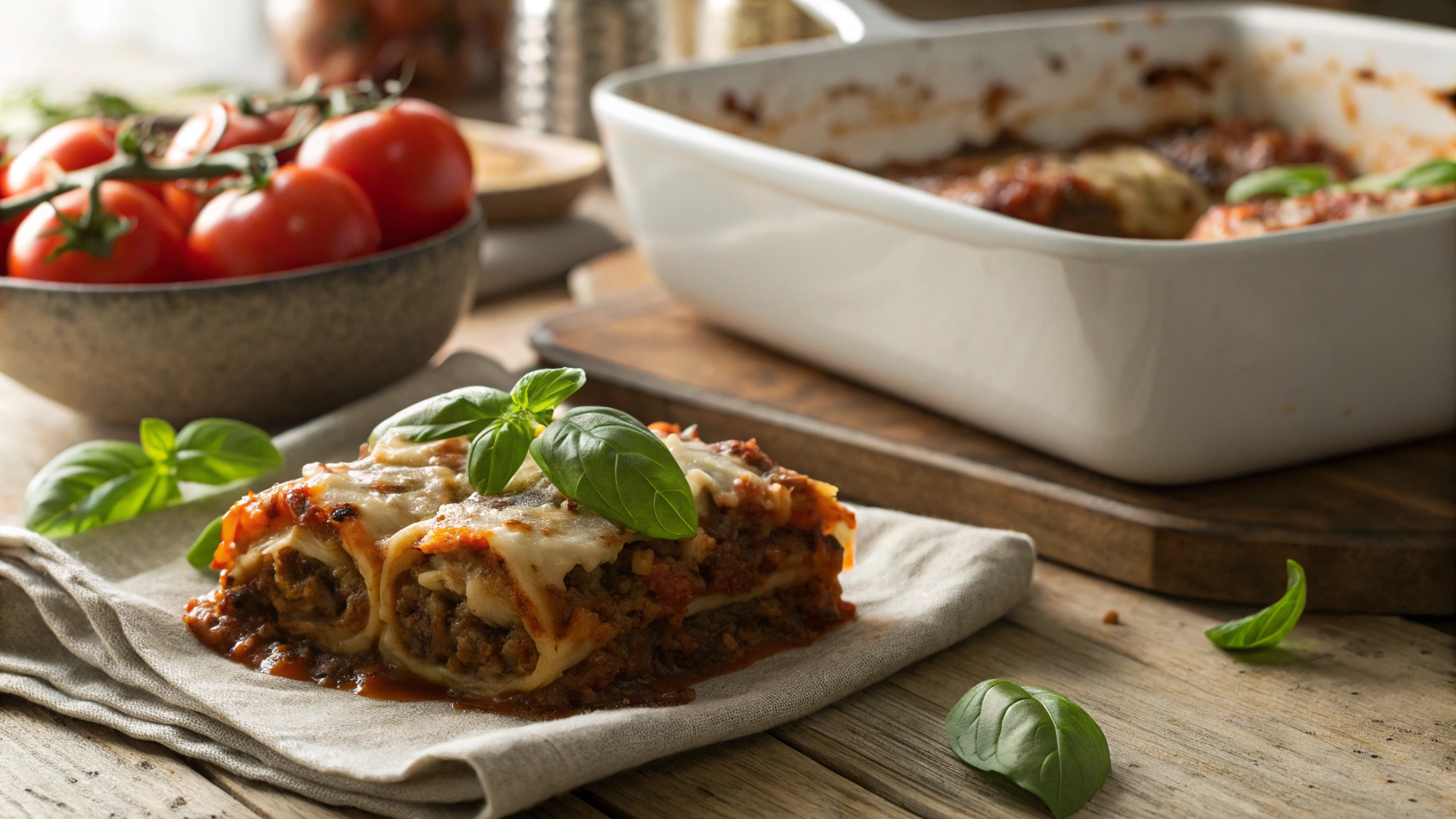 Keto Italian Beef Roll Lasagna