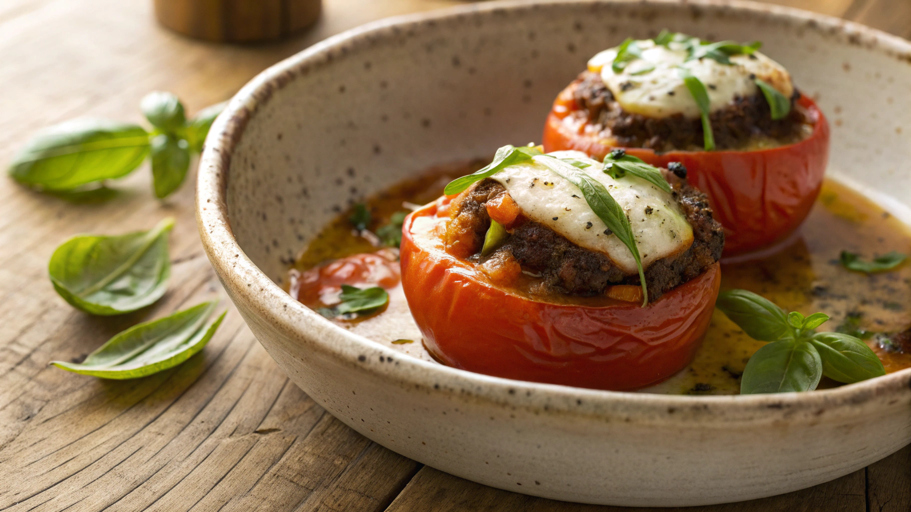 Keto Italian Stuffed Tomatoes