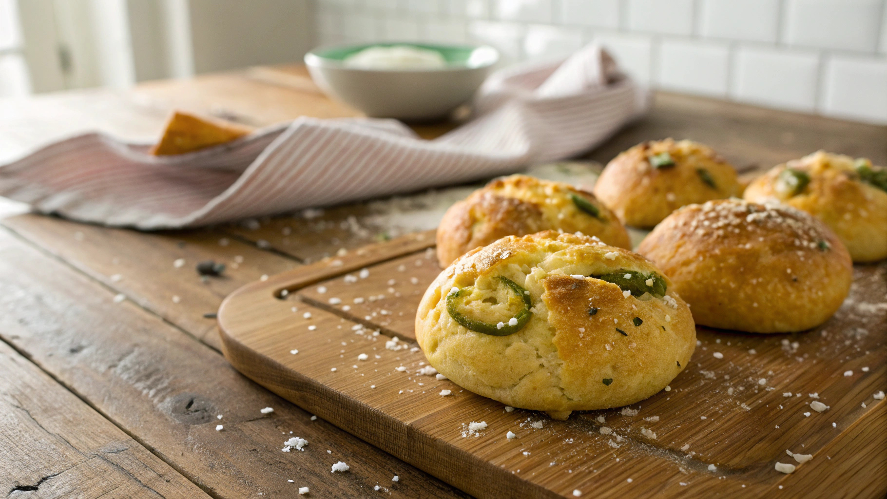 Keto Jalapeno Cheddar Buns