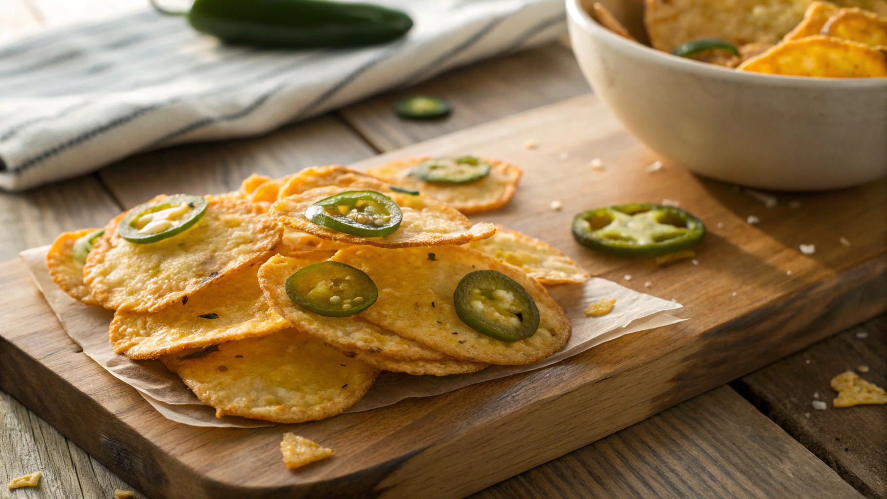 Keto Jalapeno Cheese Crisps