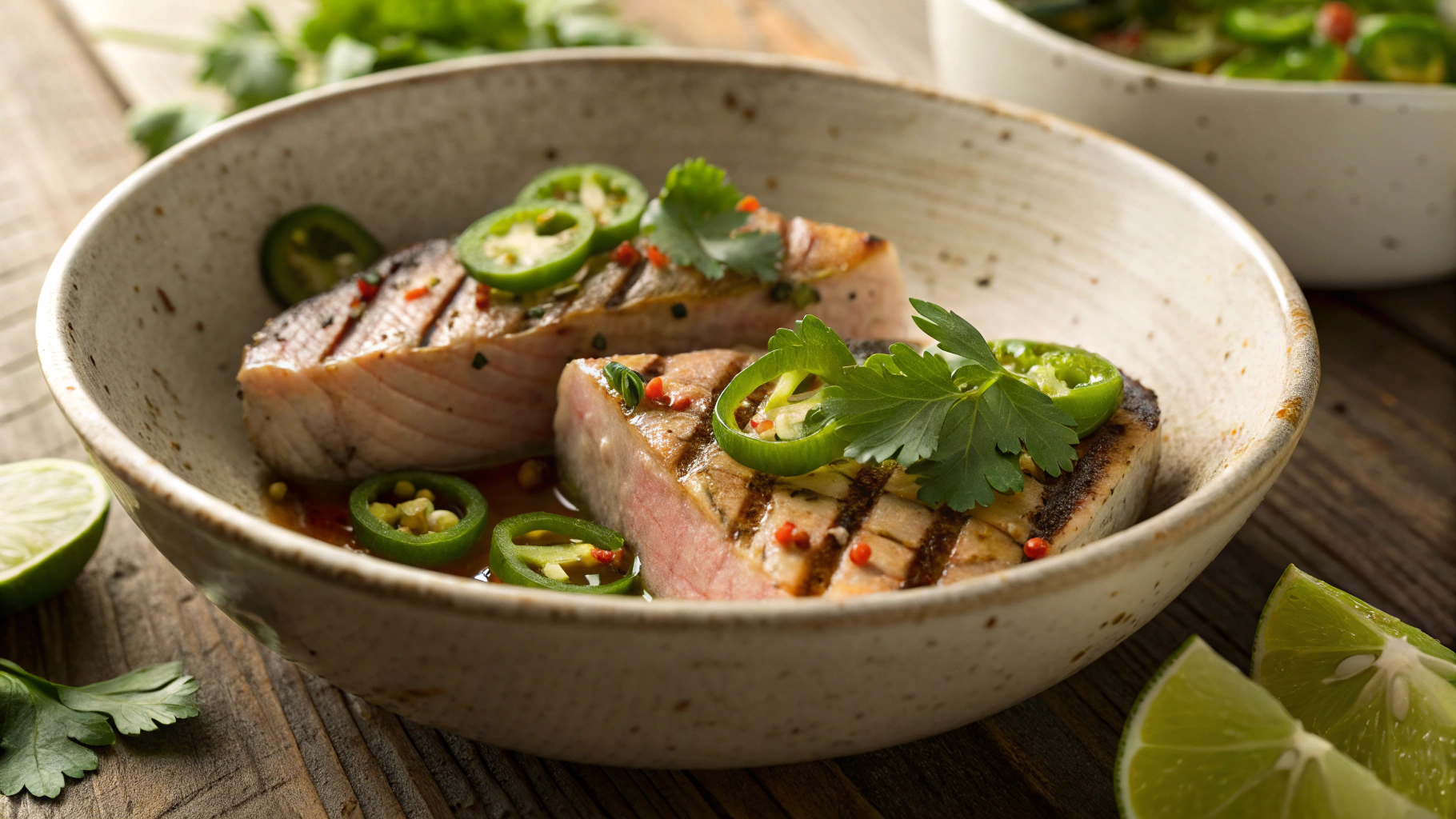 Keto Jalapeno Lime Tuna Steaks