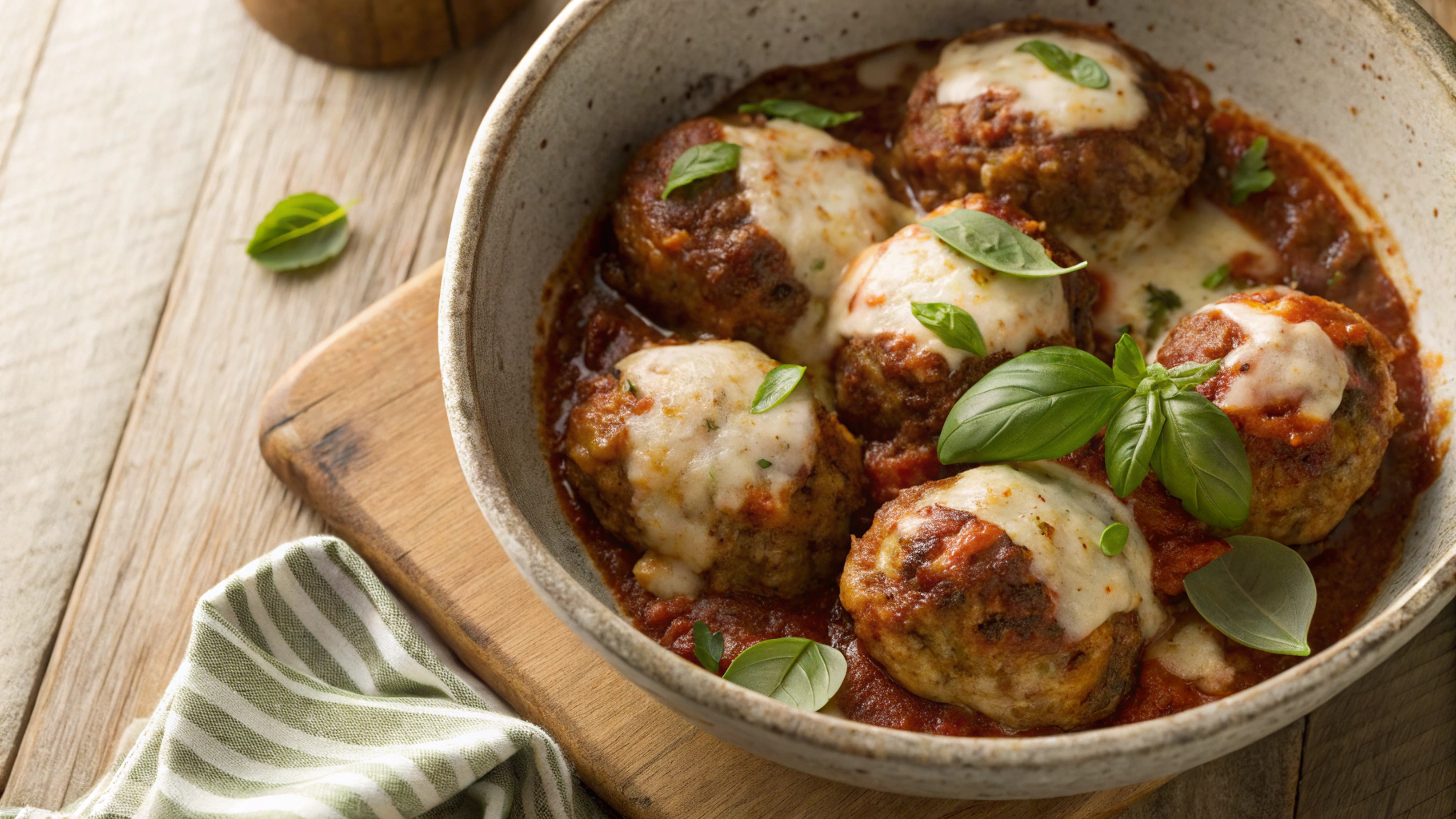 Keto Jumbo Cheese Stuffed Meatballs
