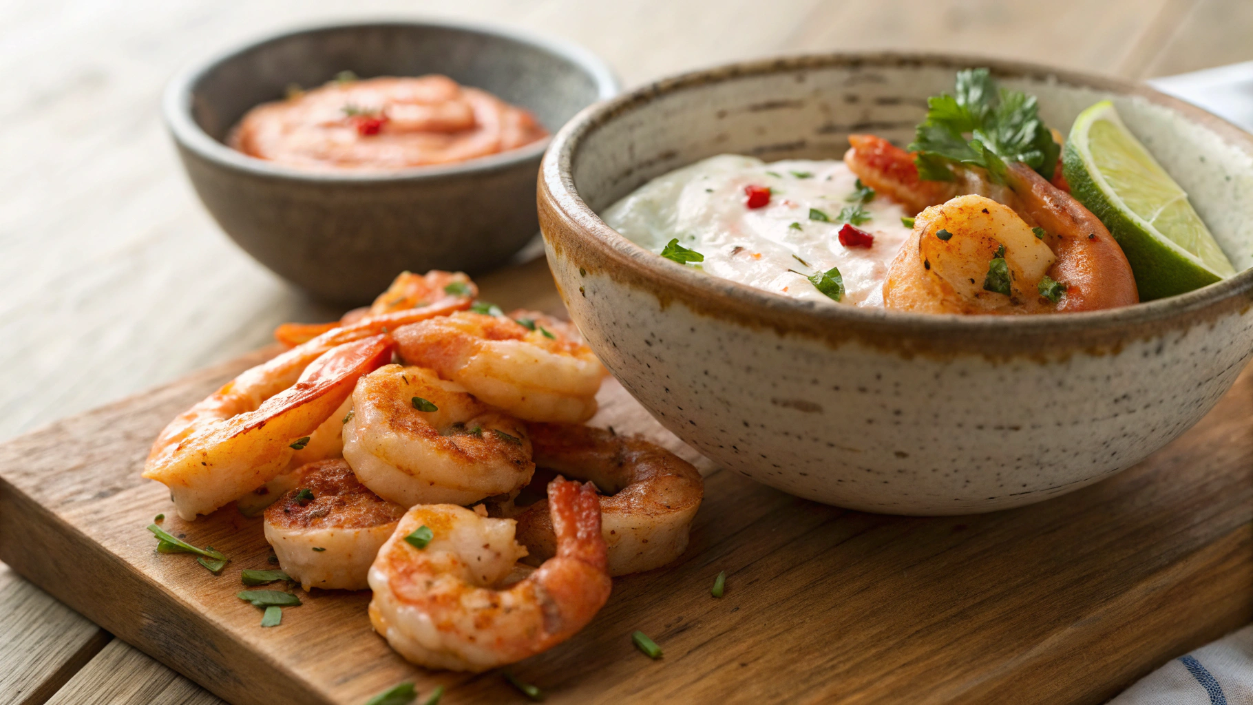 Keto Jumbo Shrimp with Harissa Yogurt Dip