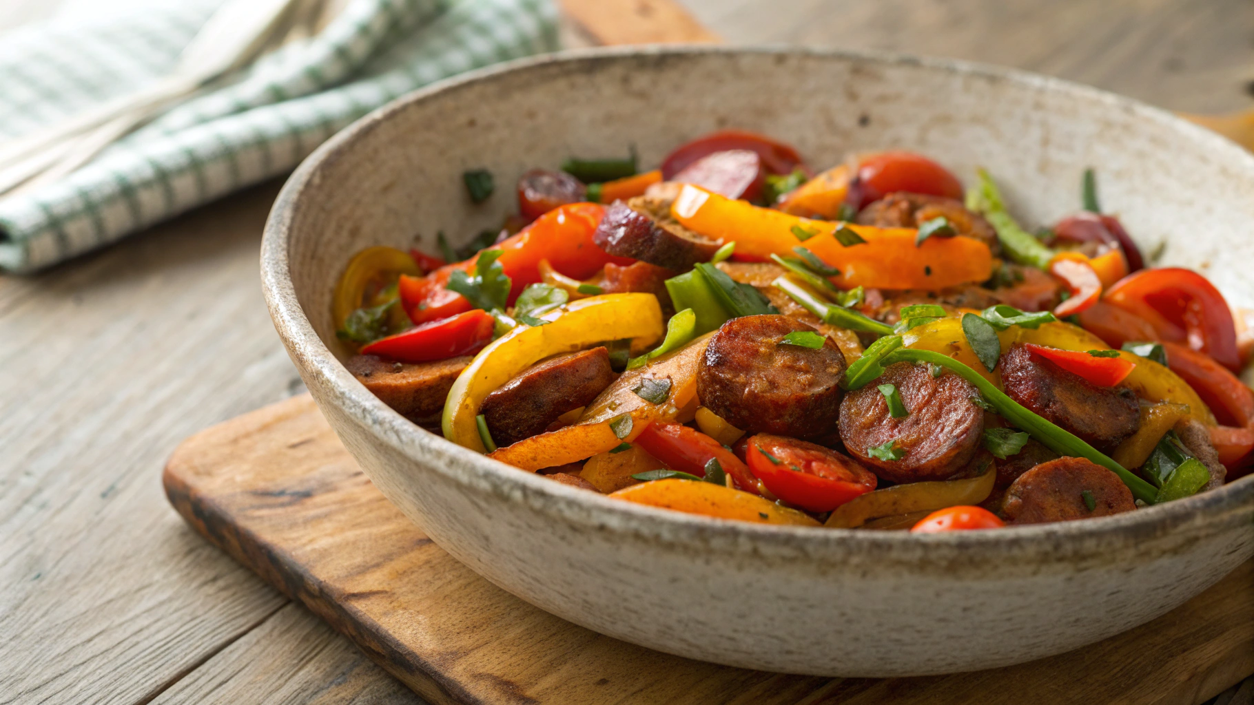 Keto Kale, Leek and Chorizo Stir Fry