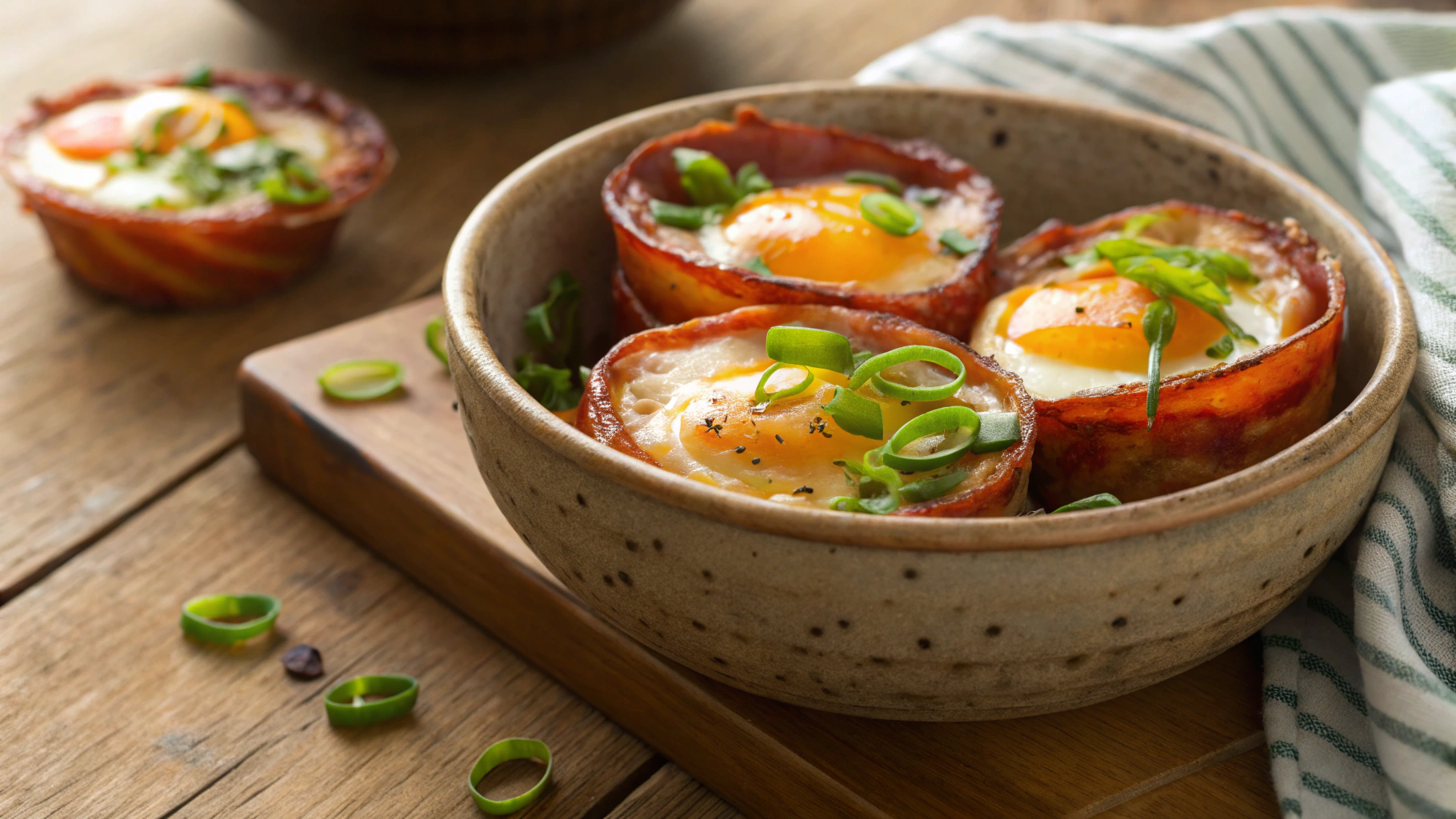 Keto Kimchi Ham and Egg Cups