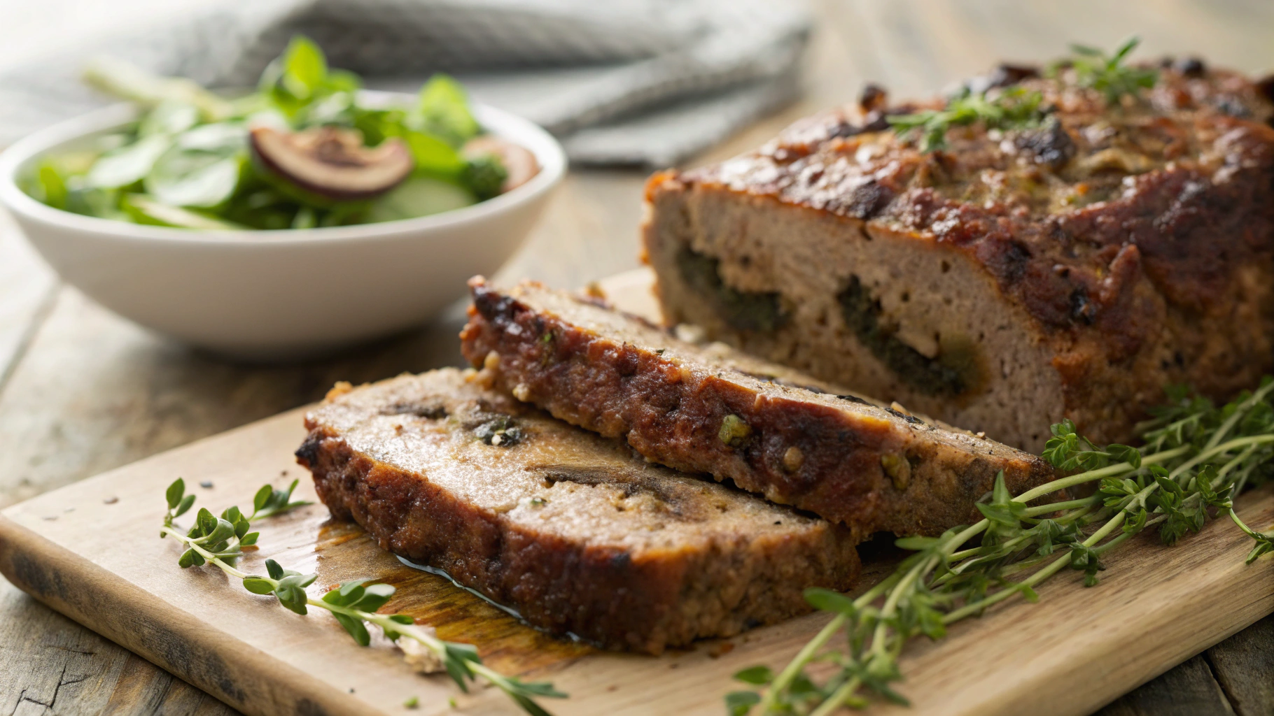 Keto Kosher Beef and Mushroom Meatloaf Roll