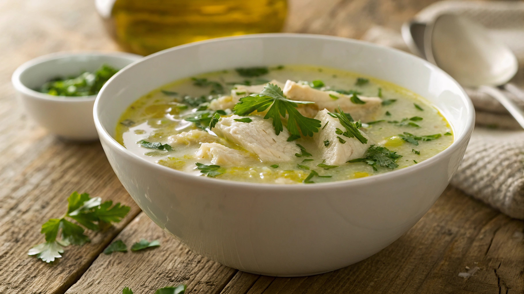 Keto Kosher Greek Creamy Lemon Chicken Soup (Avgolemono)