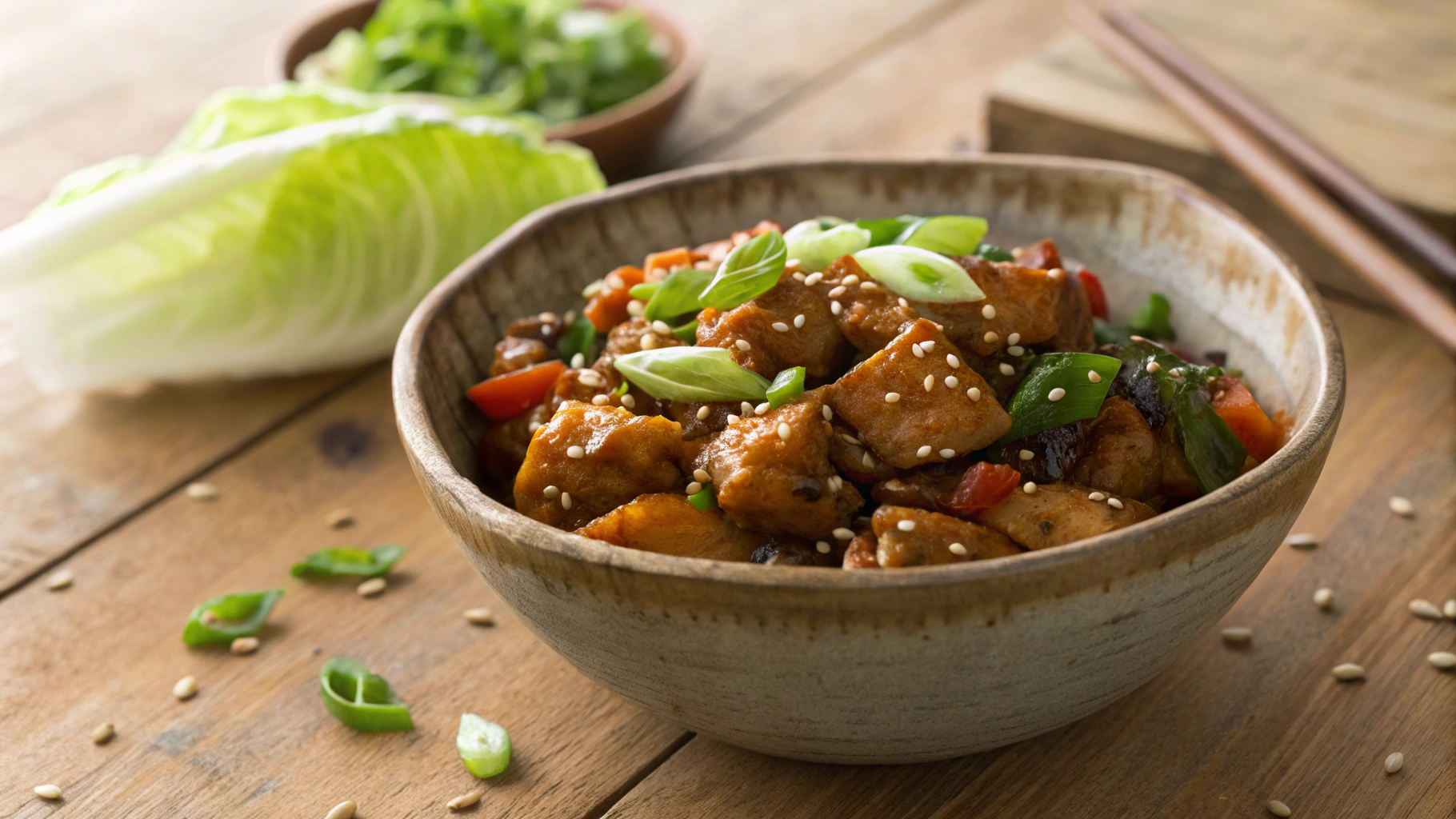 Keto Kung Pao Chicken Noodle Wraps
