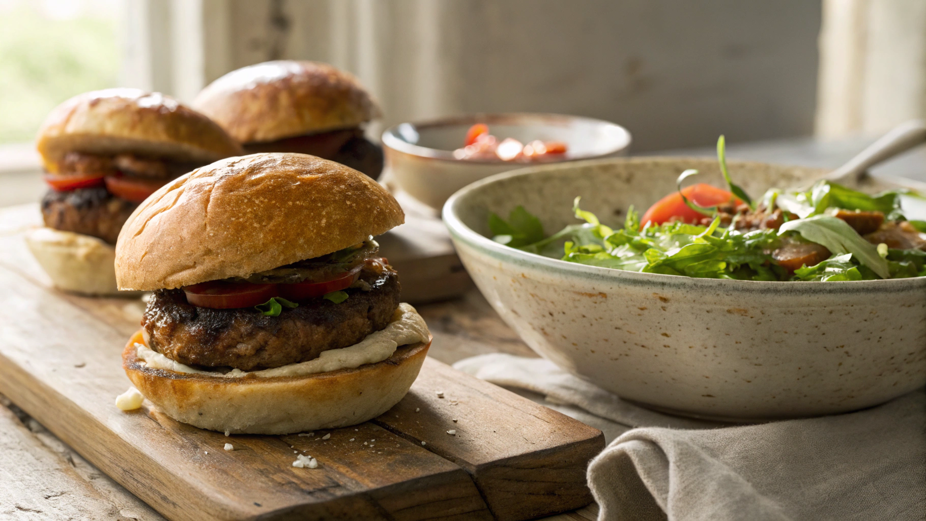 Keto Lamb, Feta And Olive Burgers