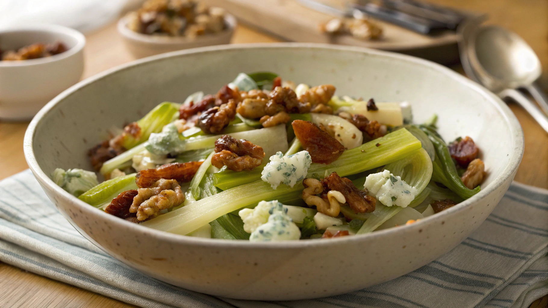 Keto Leeks With Blue Cheese And Pancetta