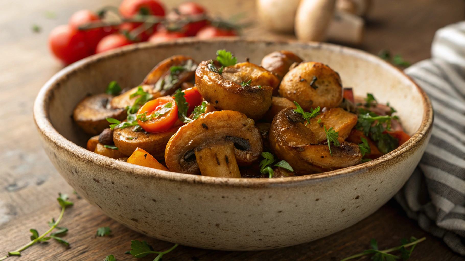 Keto Lemon and Chili Mushrooms