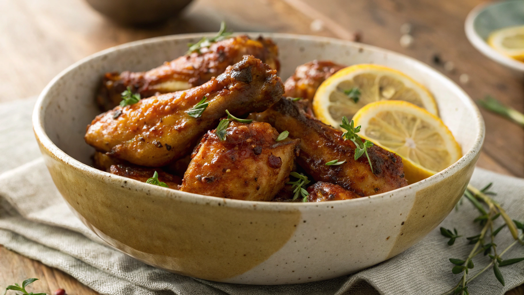 Keto Lemon and Ginger Baked Chicken Wings
