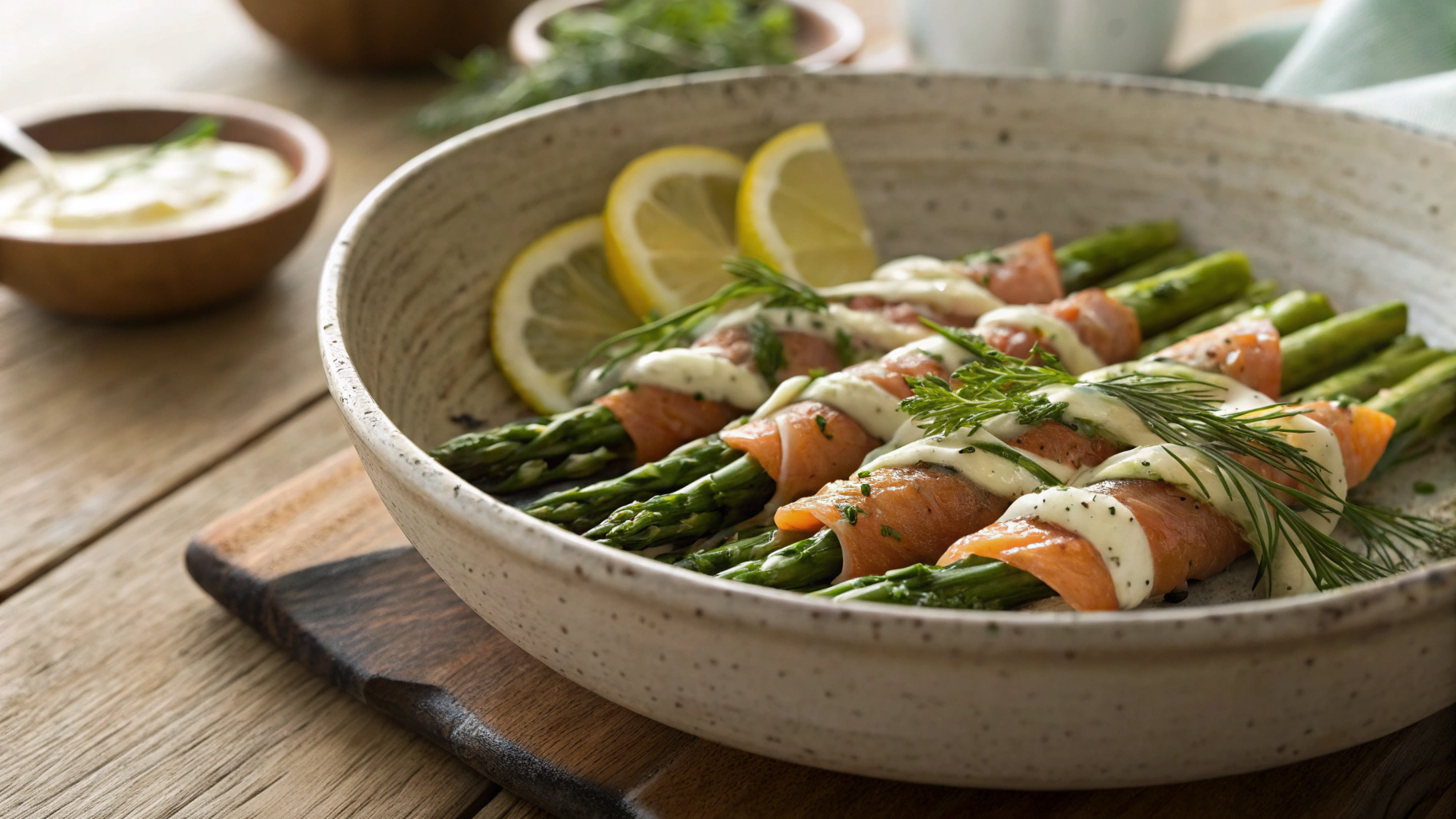 Keto Lemon Asparagus Wrapped in Salmon
