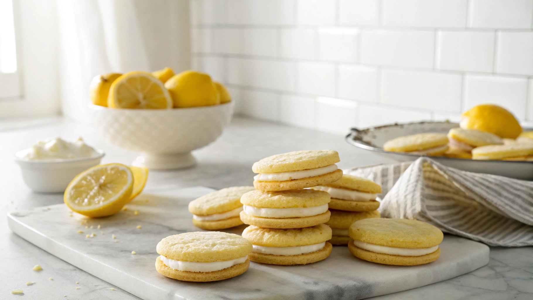 Keto Lemon Sandwich Cookies